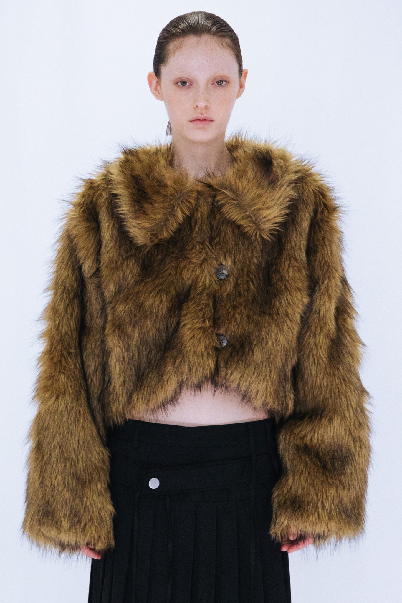 fake fur short jacket