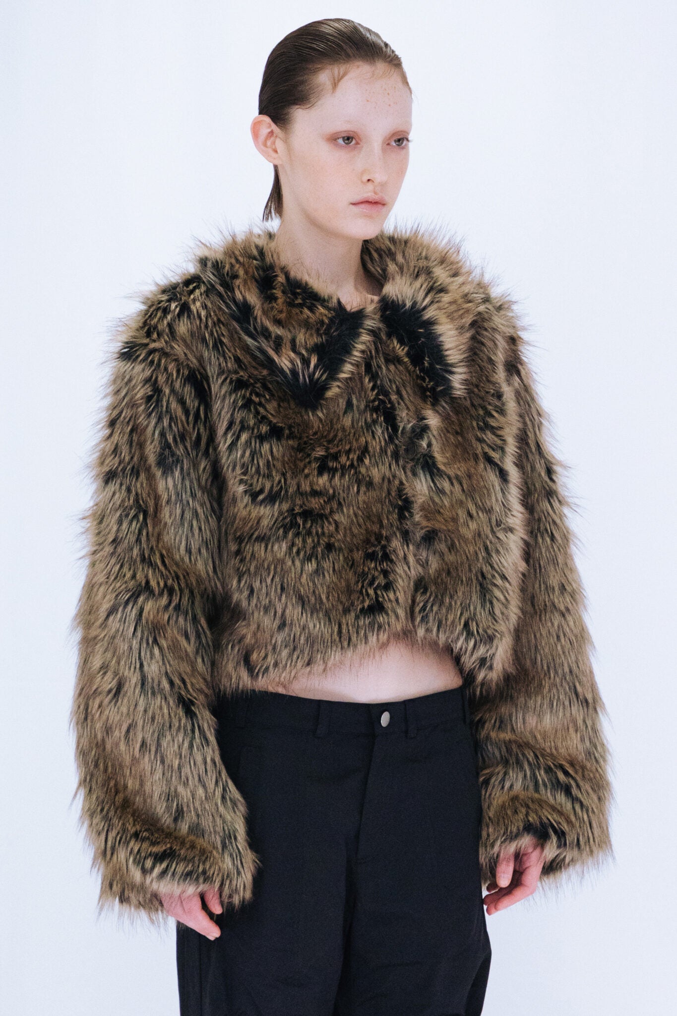fake fur short jacket
