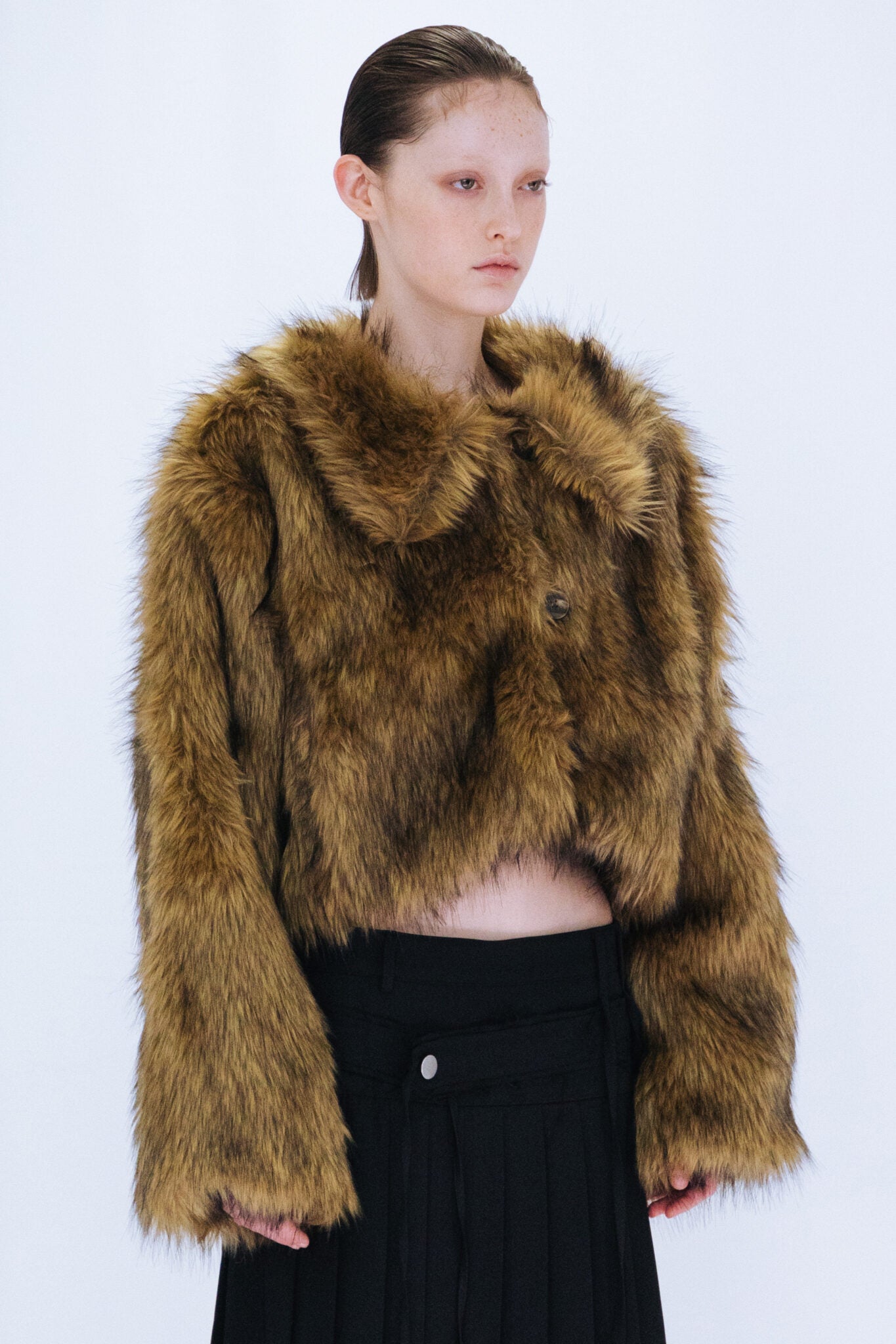 fake fur short jacket