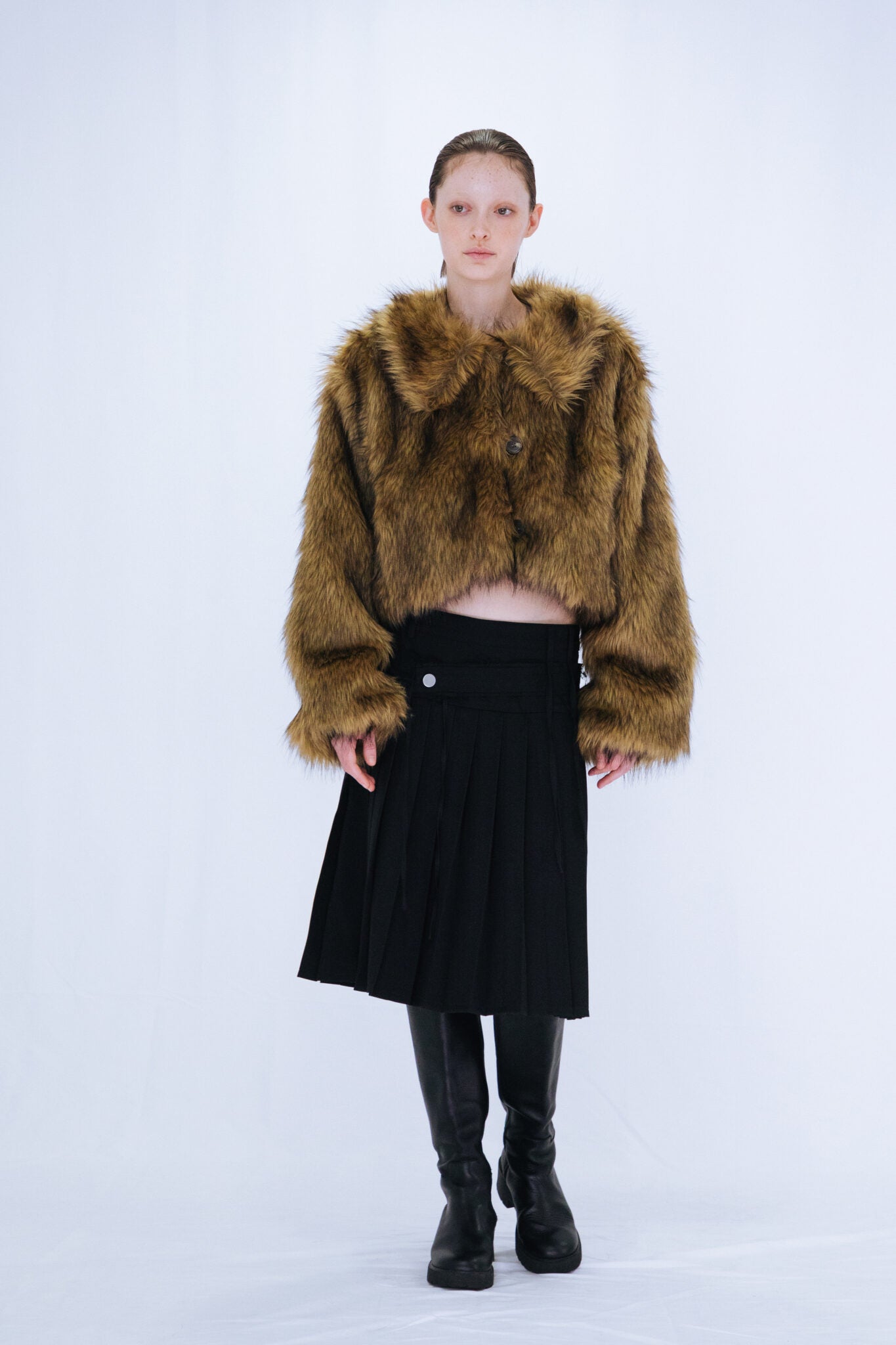 fake fur short jacket
