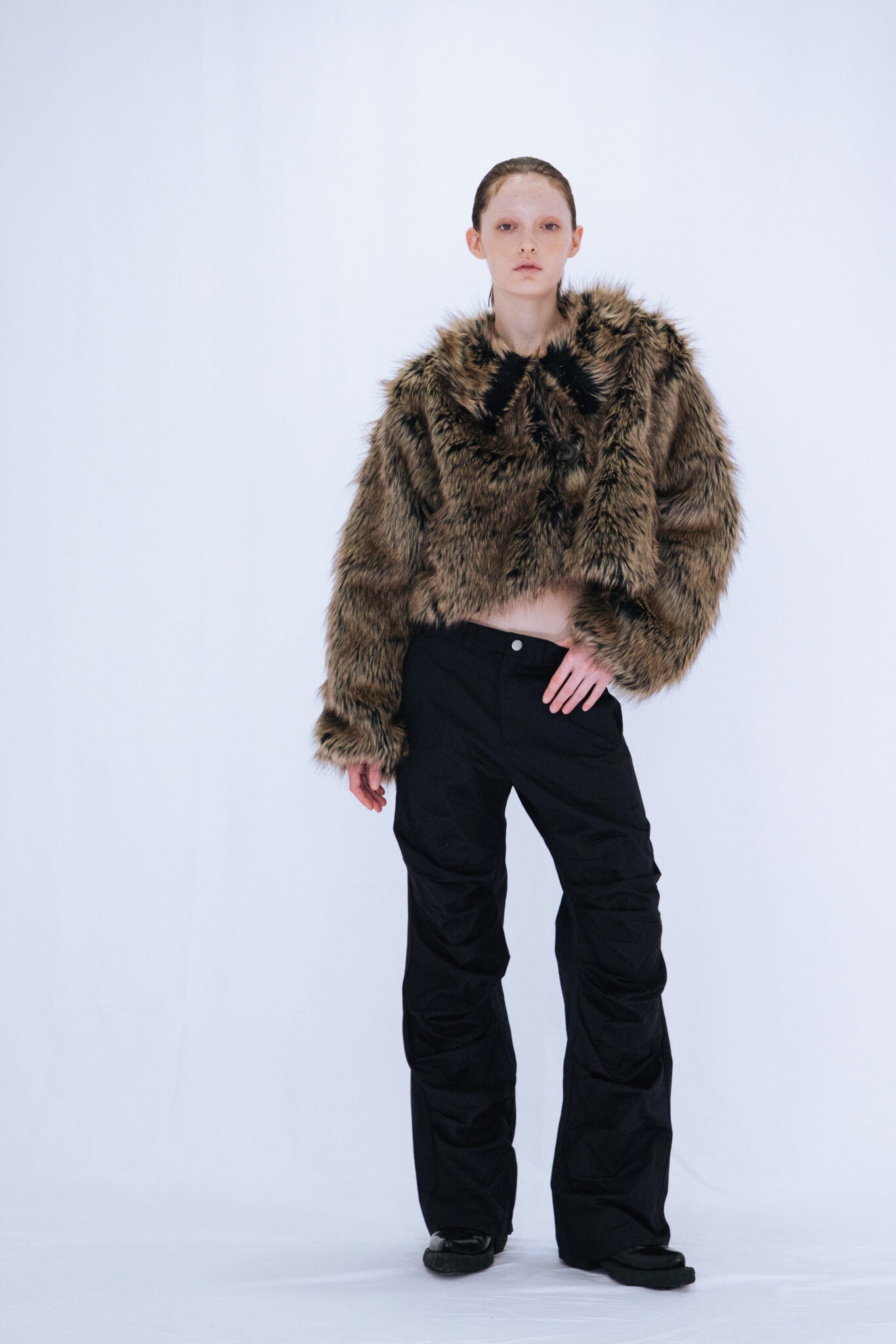 fake fur short jacket