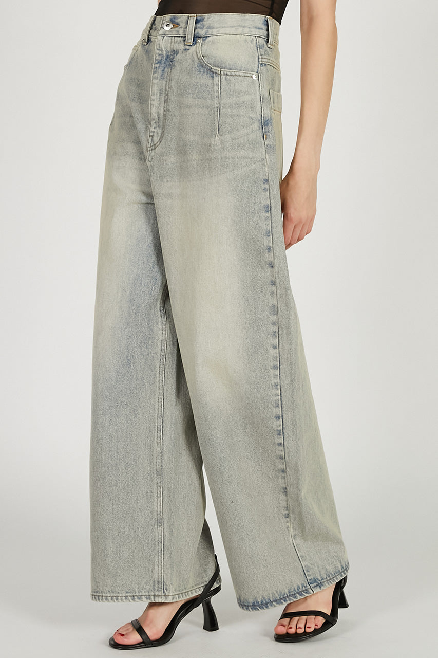 tulle skirt layered denim