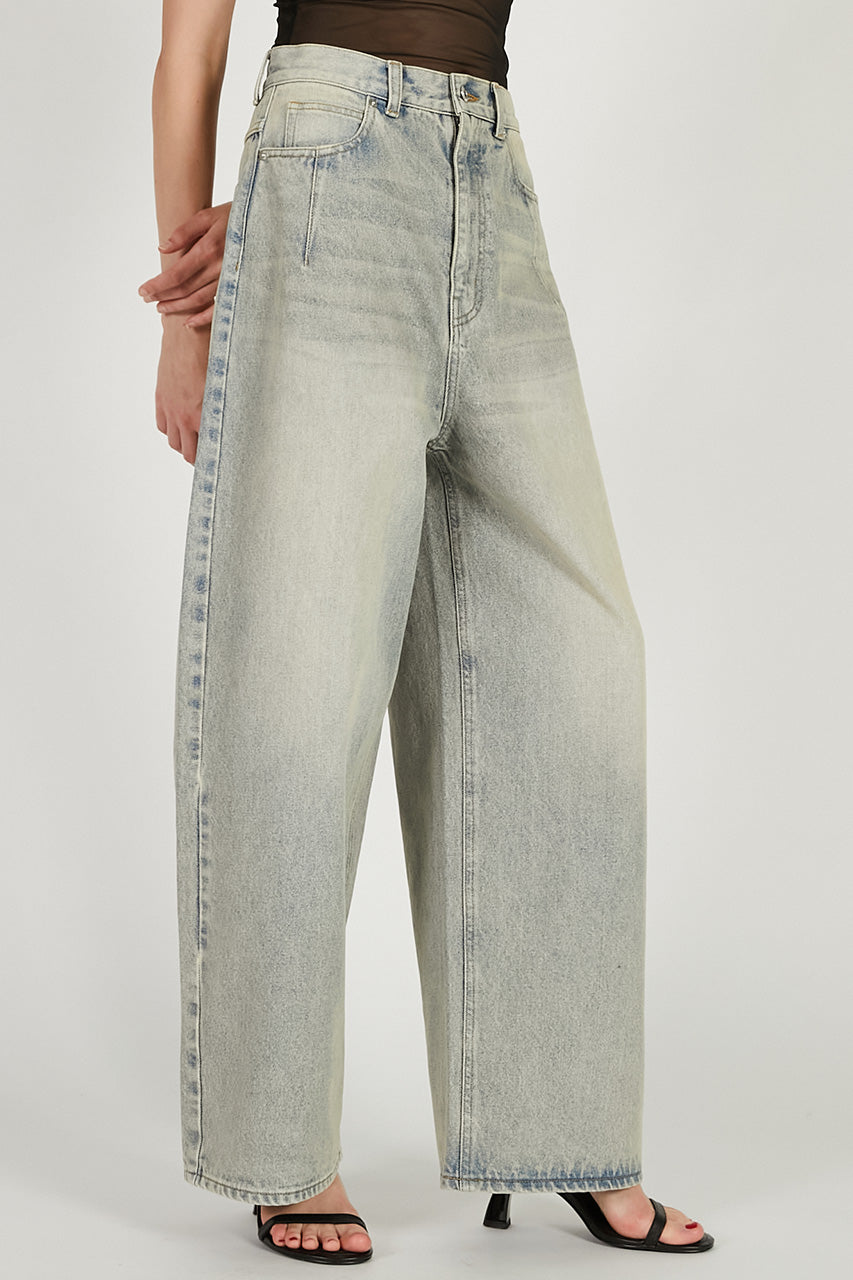 tulle skirt layered denim