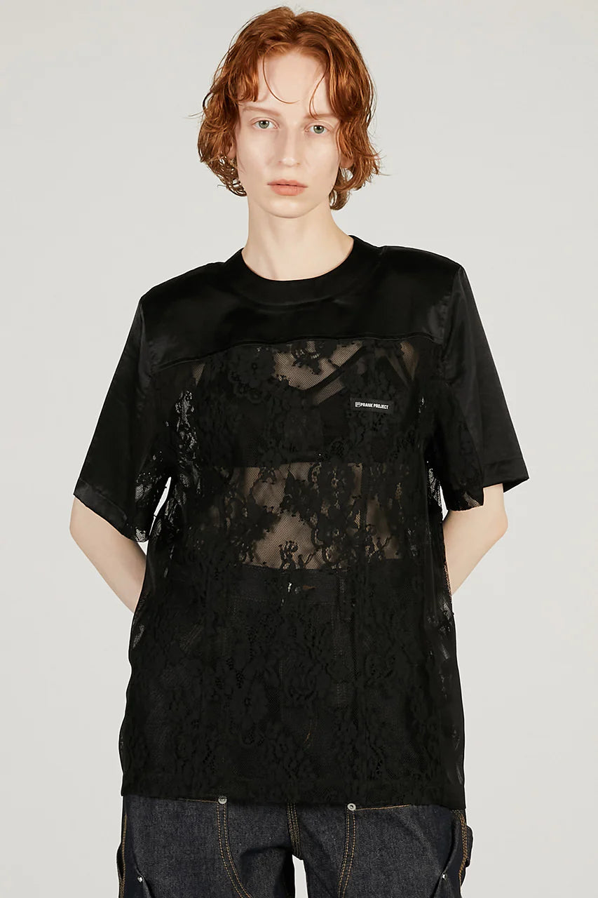 over lace tee