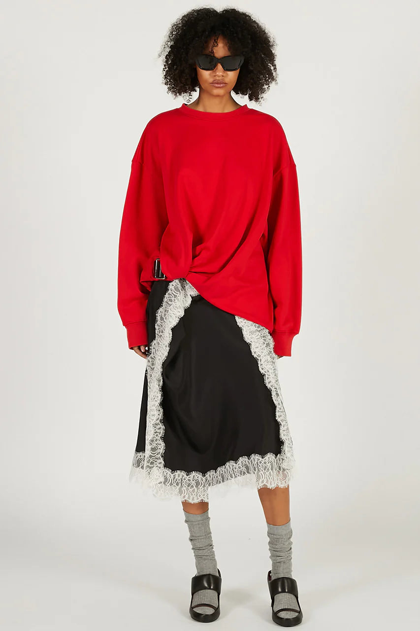 square pattern skirt op