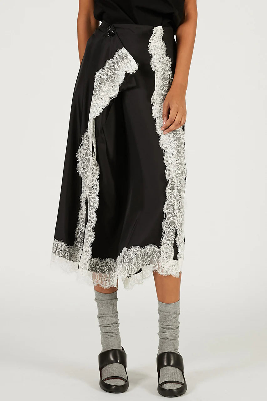 square pattern skirt op