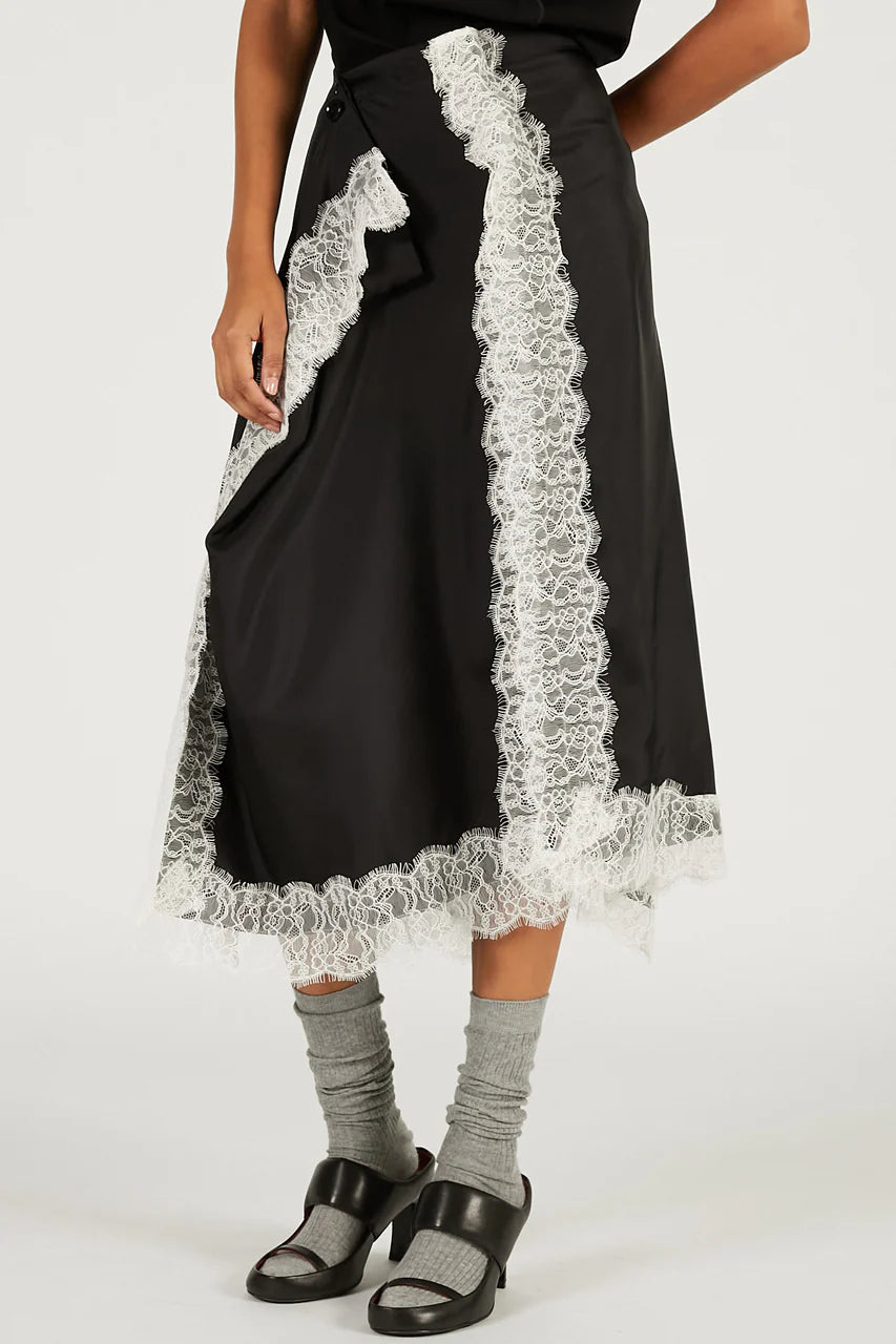 square pattern skirt op