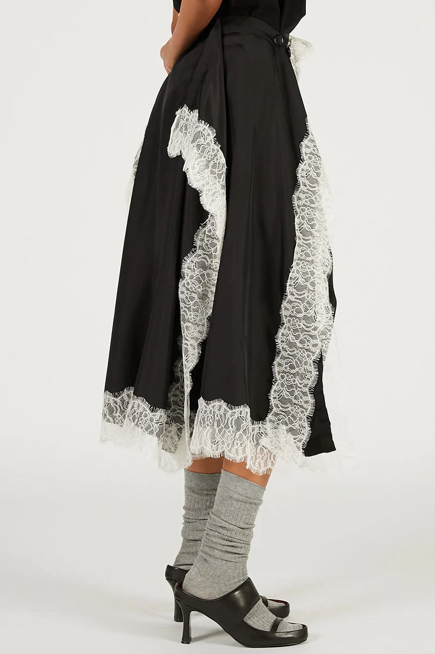 square pattern skirt op