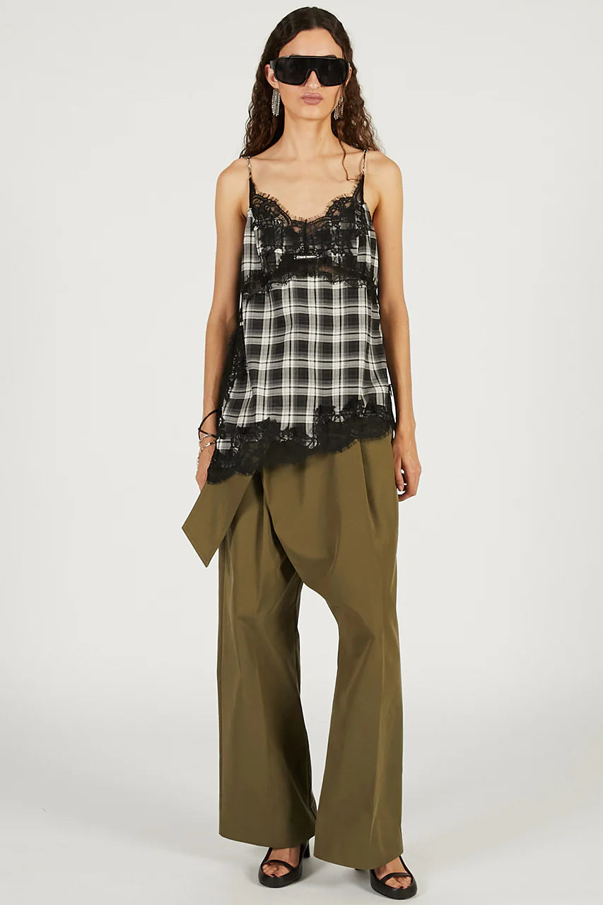 asymmetrical lace camisole