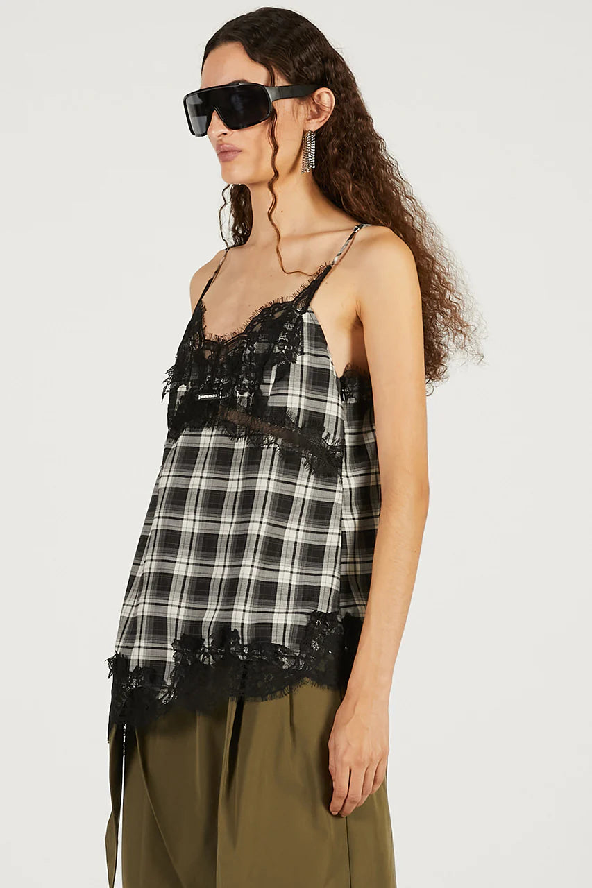 asymmetrical lace camisole