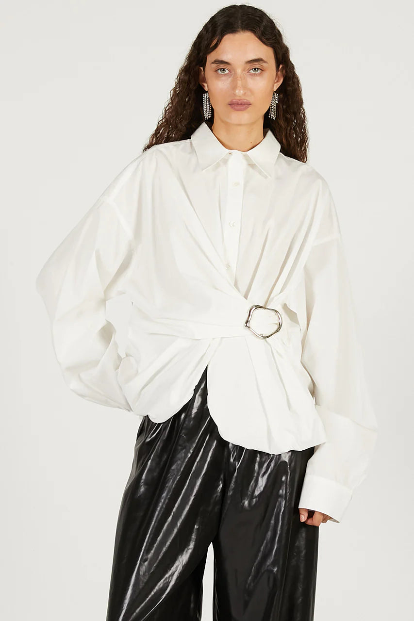 buckle balloon shirt