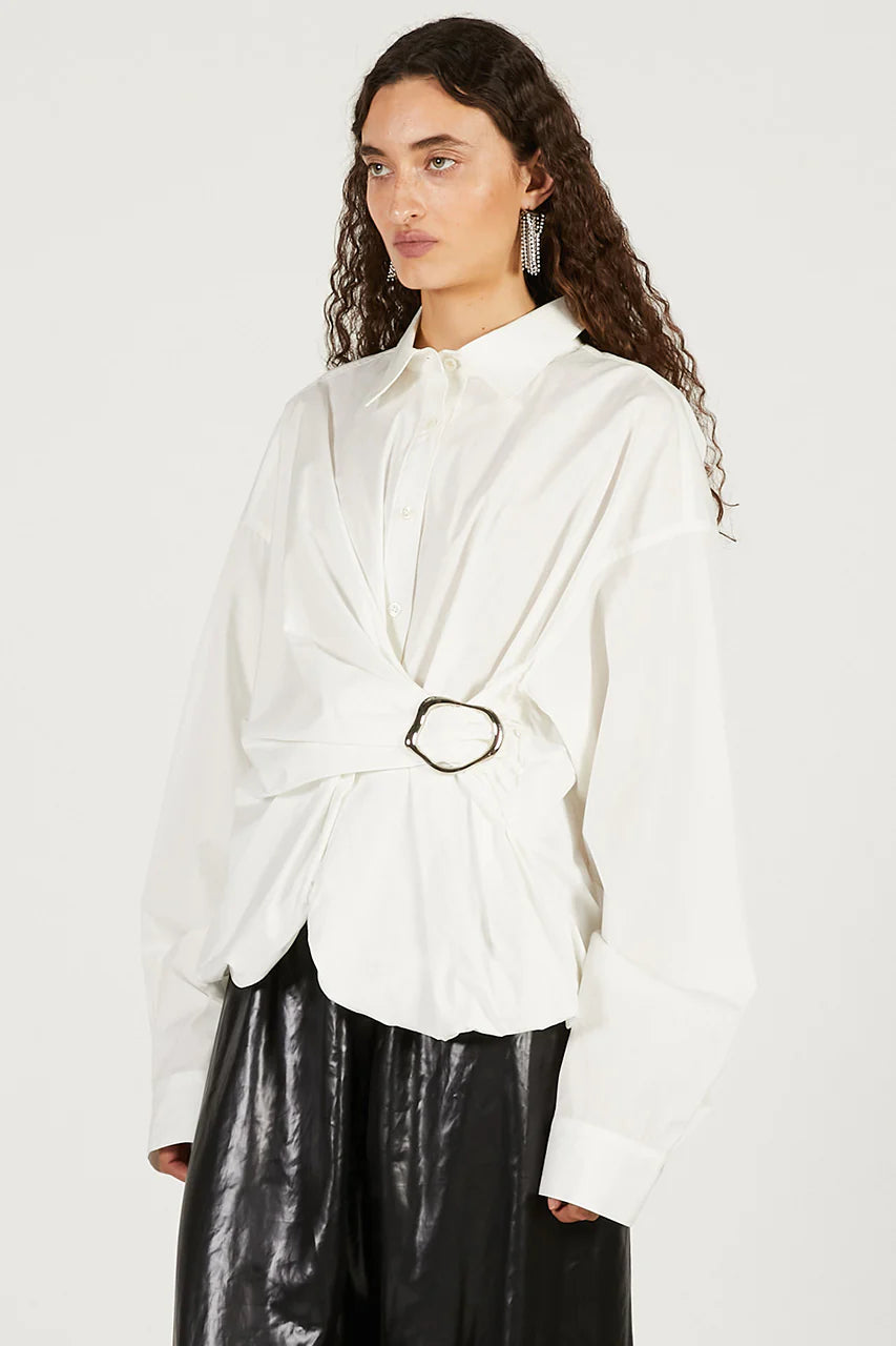 buckle balloon shirt