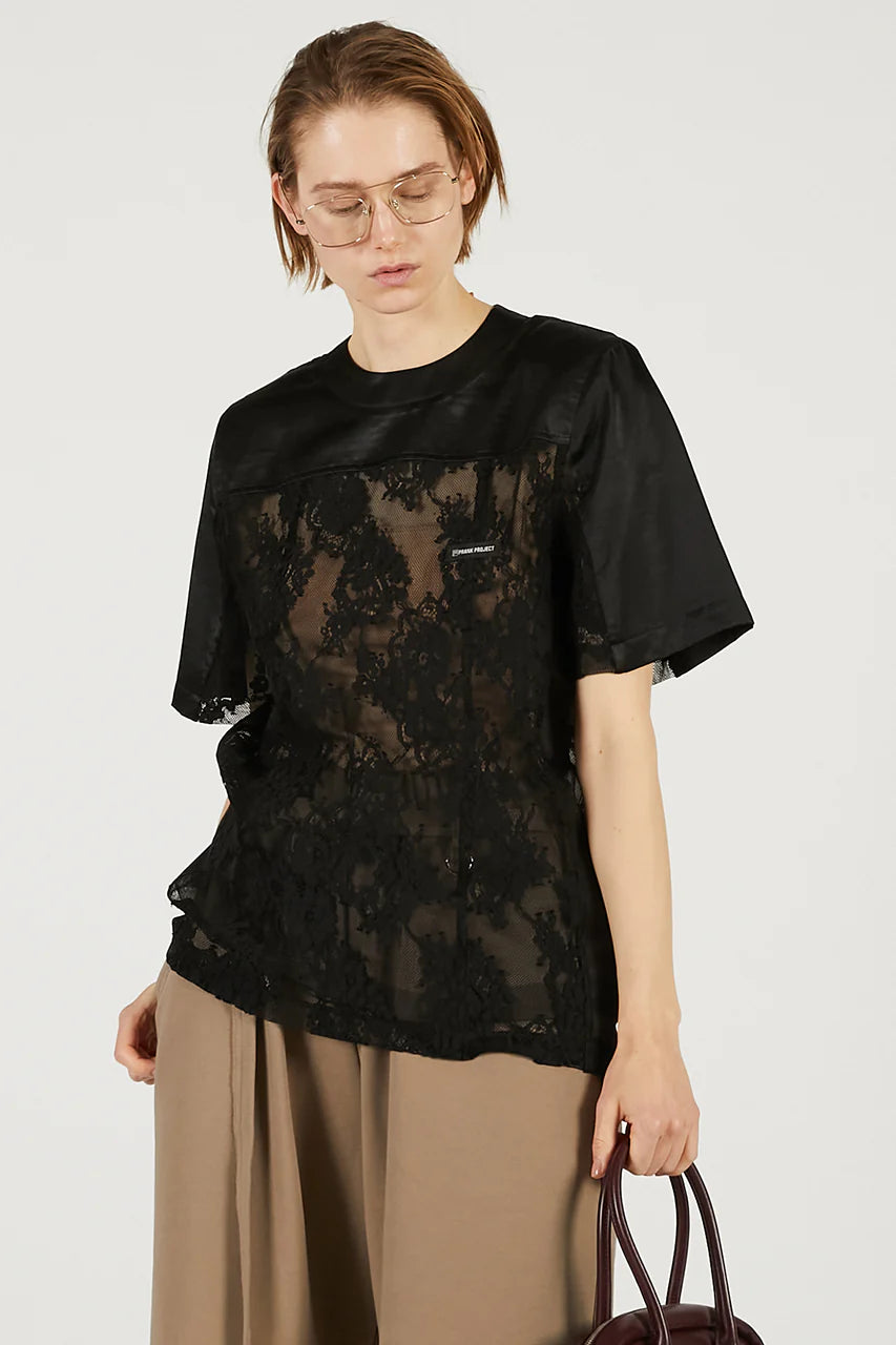 over lace tee