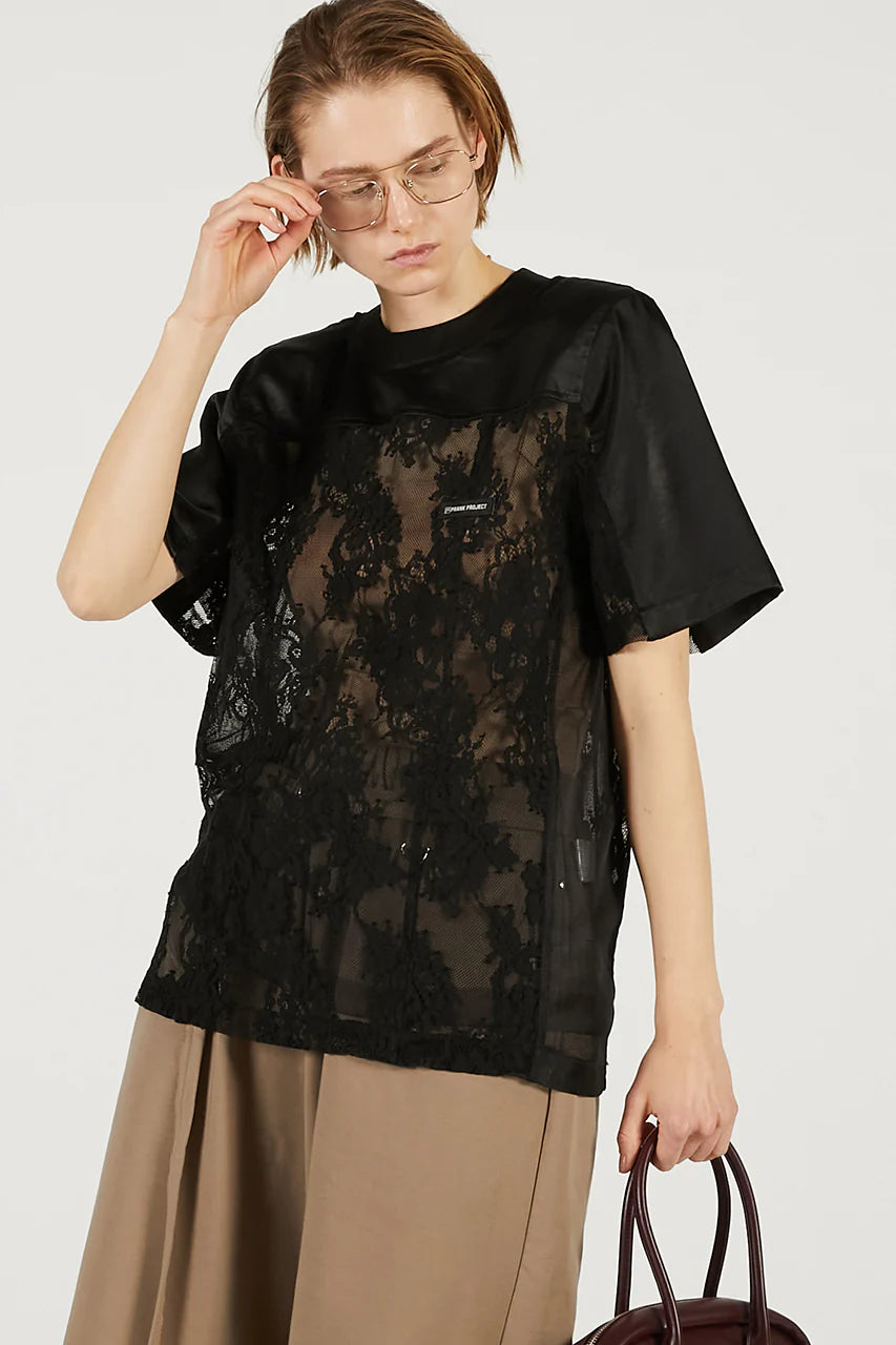 over lace tee