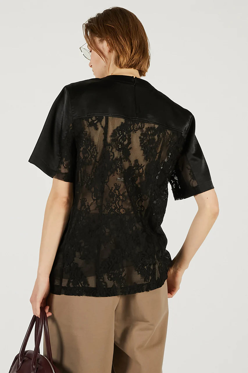 over lace tee