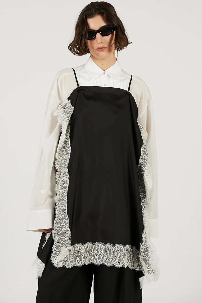 square pattern skirt op