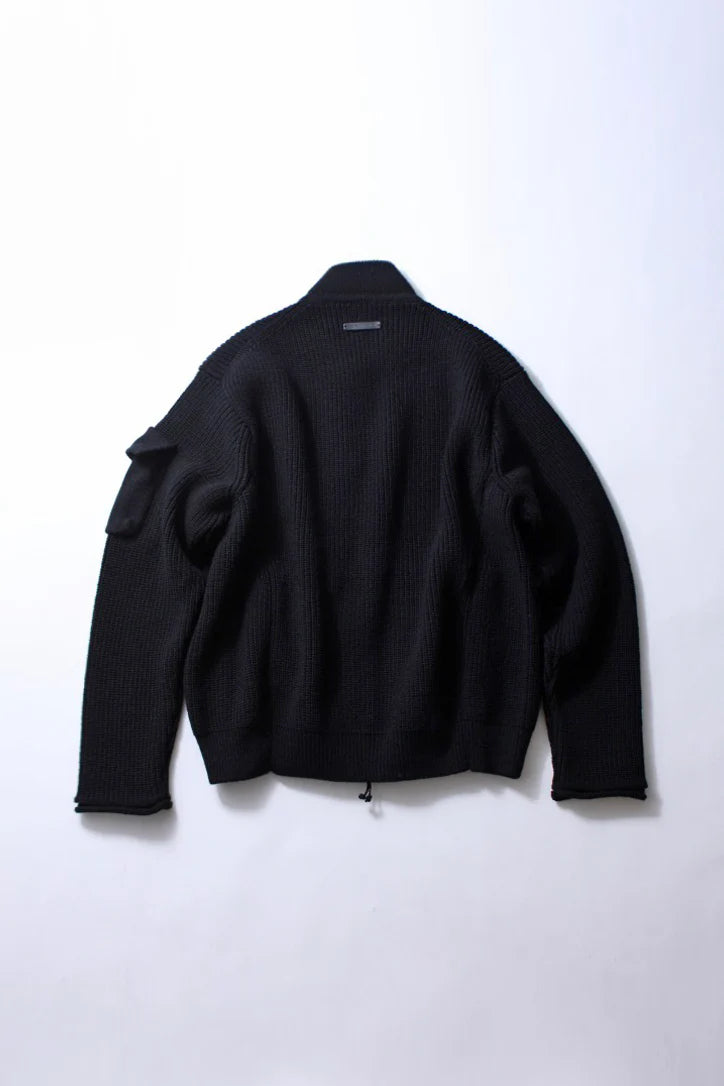 bomber rib sweater
