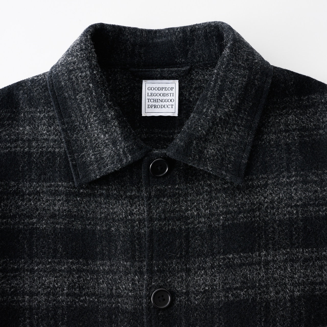tartan check double cross jersey over shirt jacket