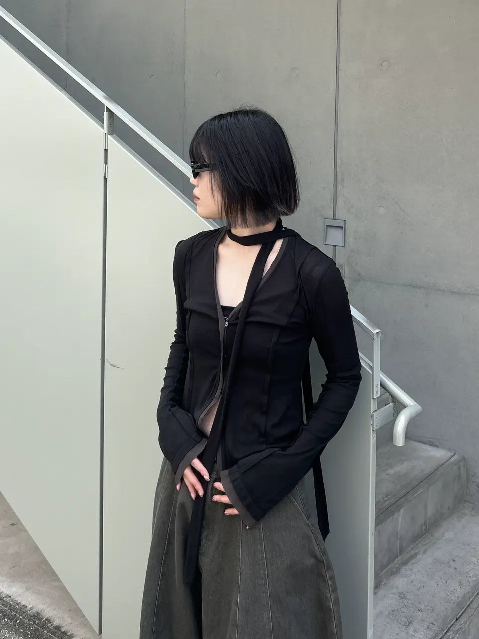 outseam jersey cardigan