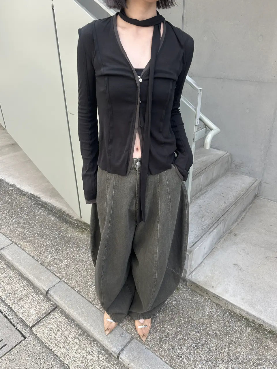 outseam jersey cardigan