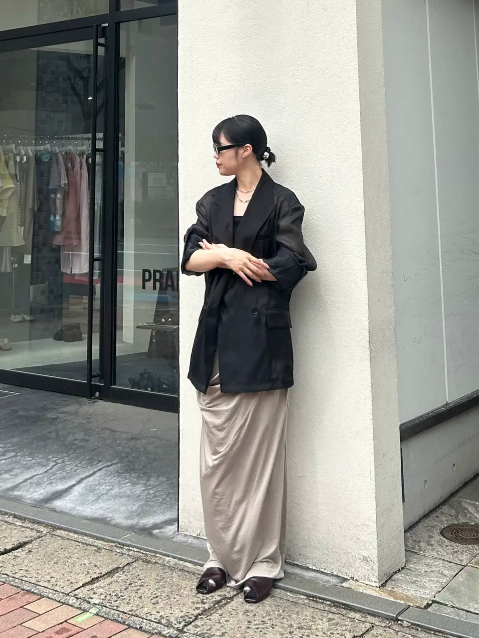 silk blend sheer jacket
