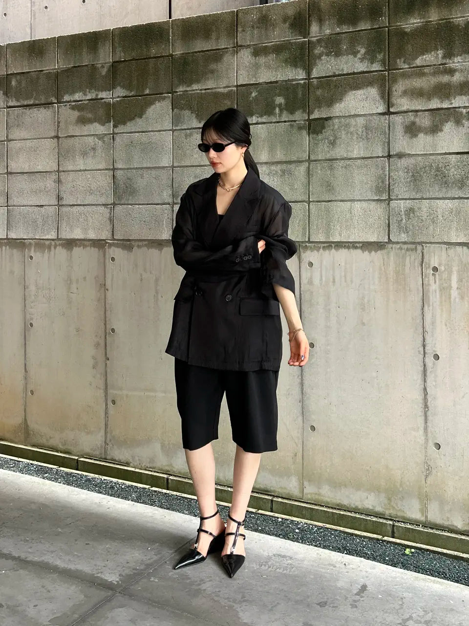 silk blend sheer jacket