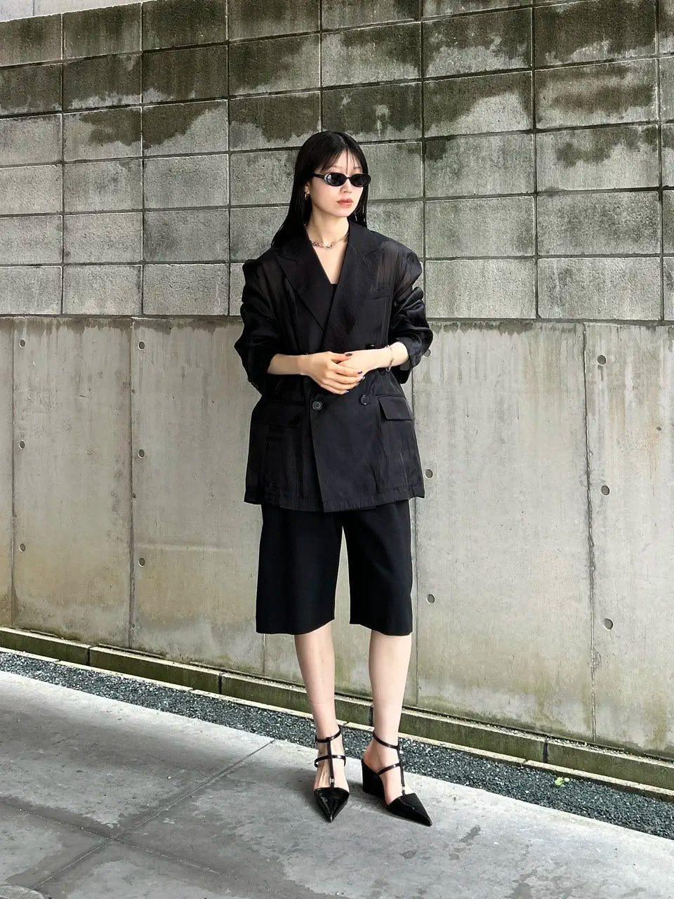 silk blend sheer jacket