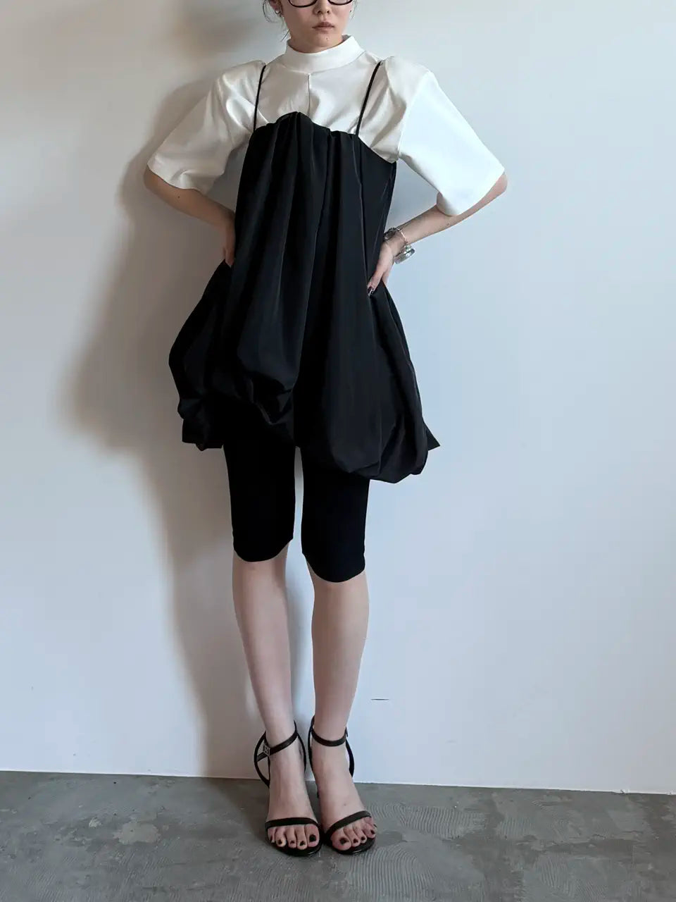 irregular hem balloon tunic