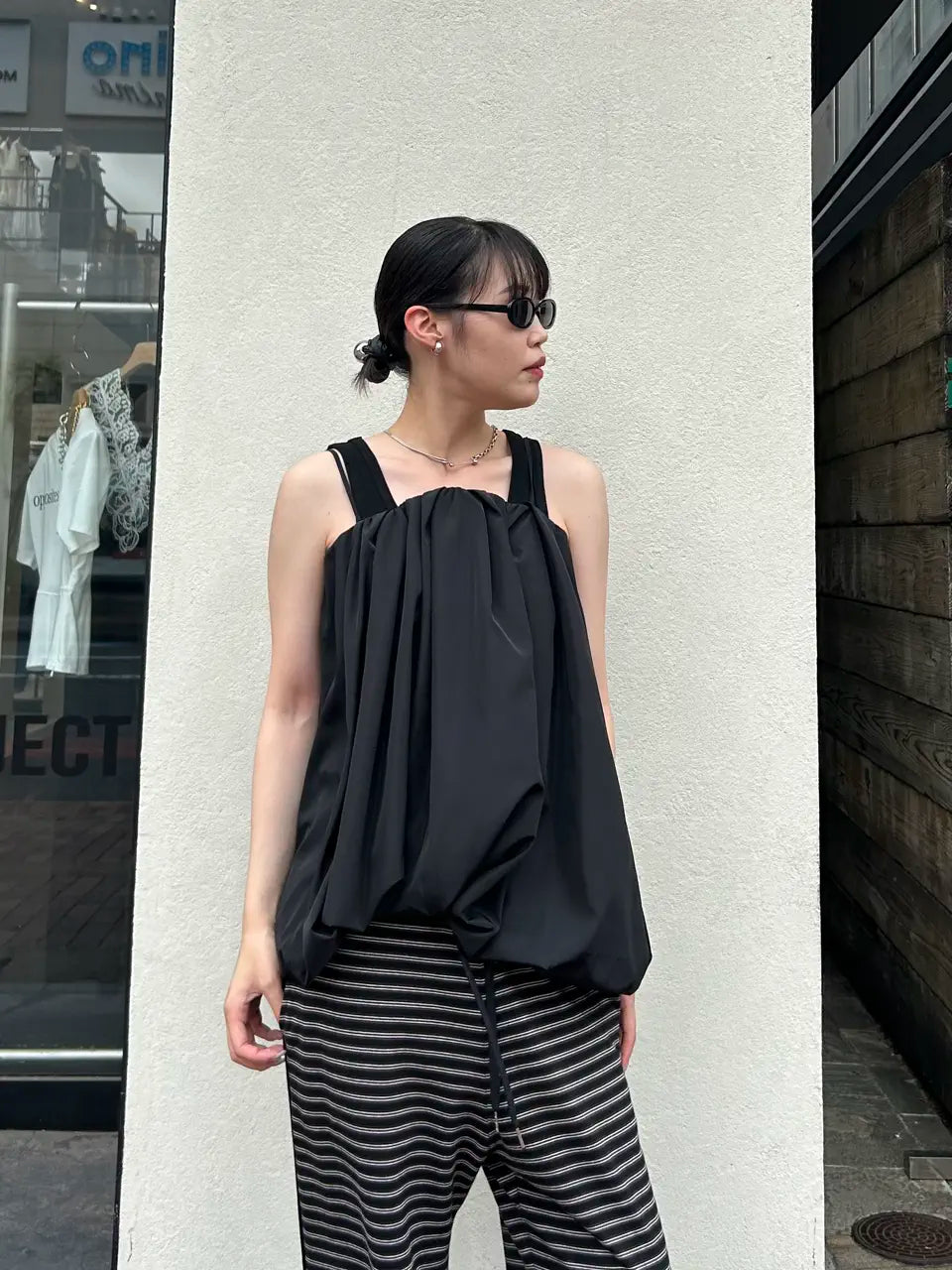 irregular hem balloon tunic