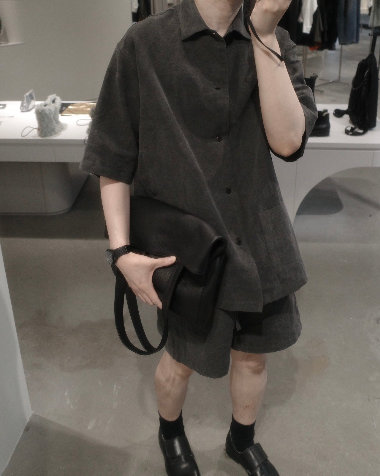 vintage c/l weather / drawstring shorts