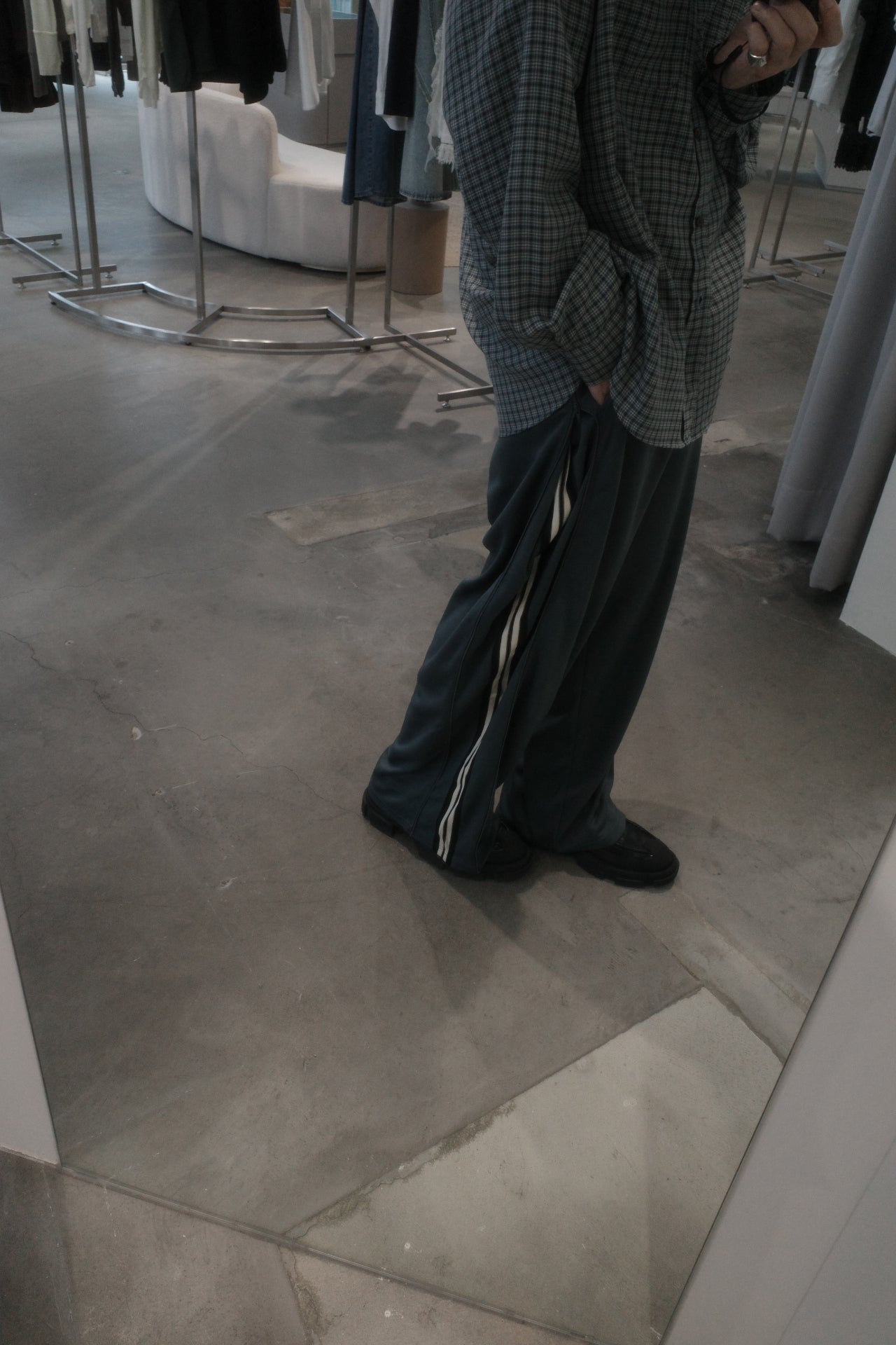 zip-up track pants(unisex)