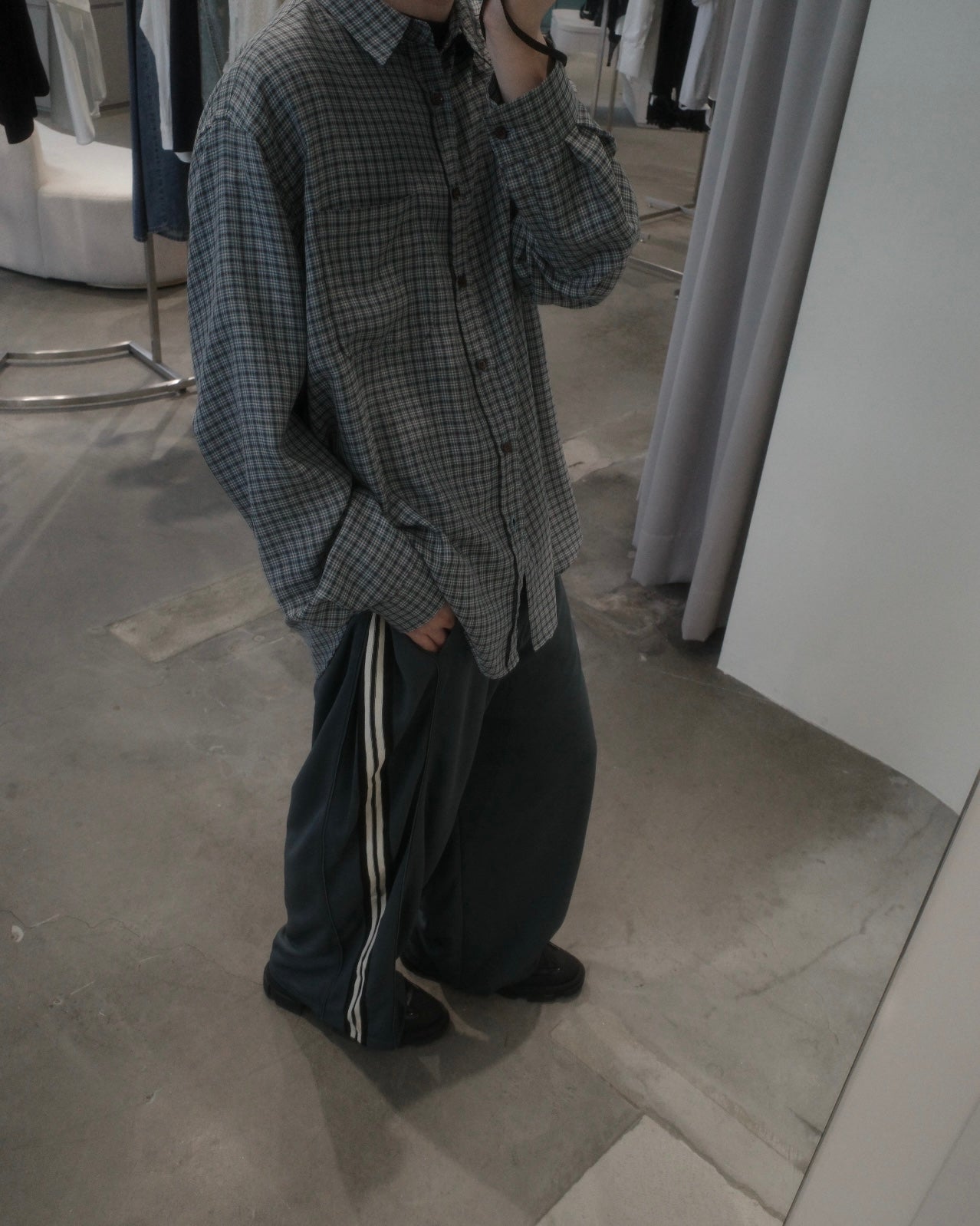 zip-up track pants(unisex)