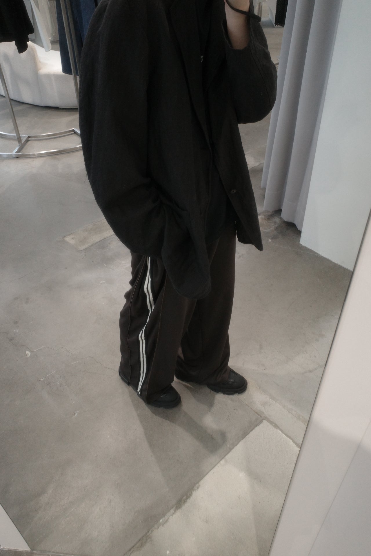 zip-up track pants(unisex)