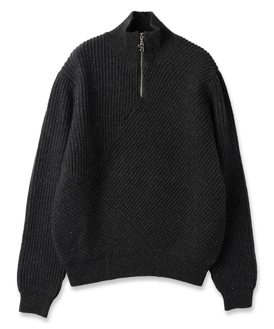 half zip knit