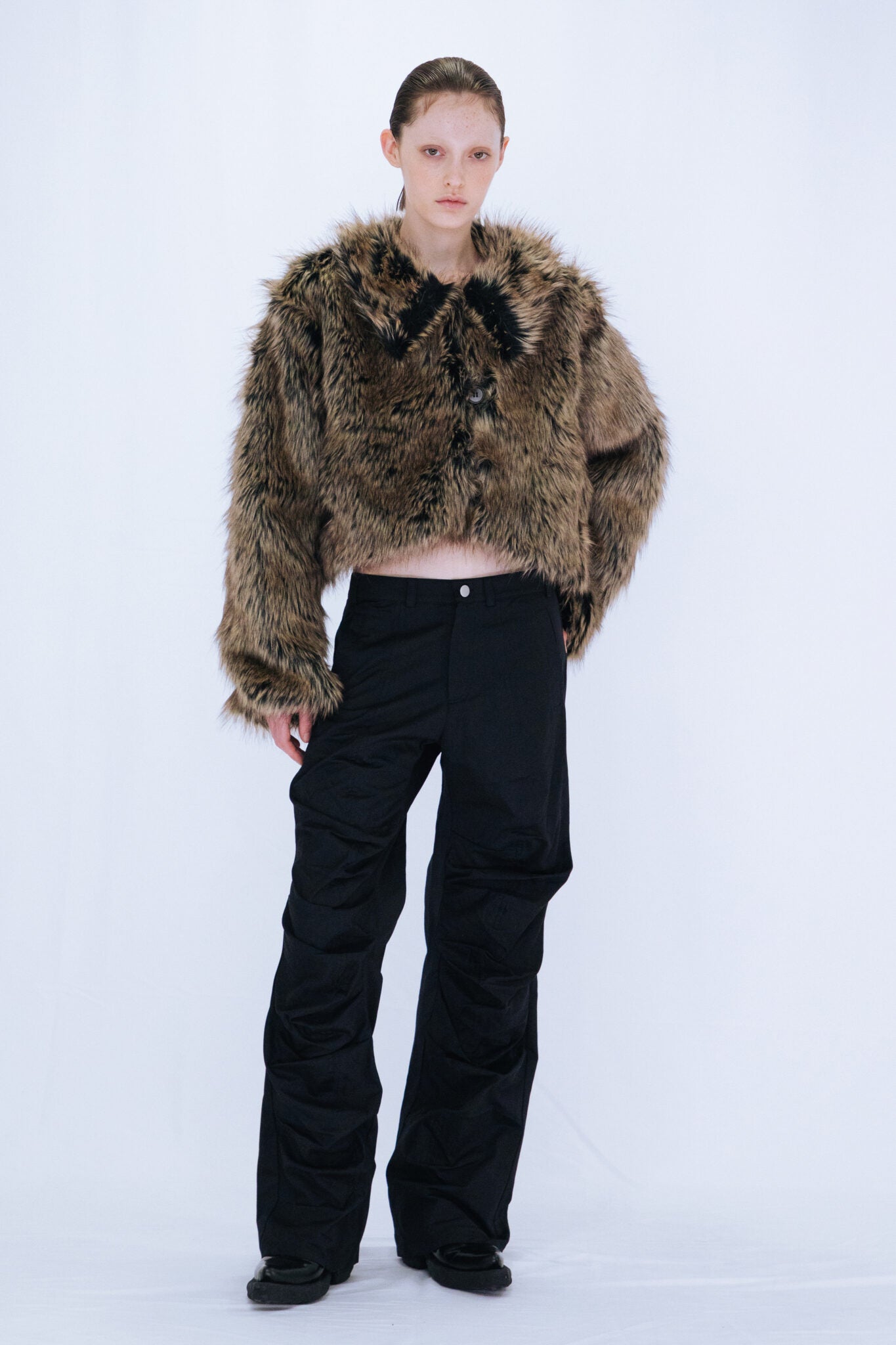 fake fur short jacket