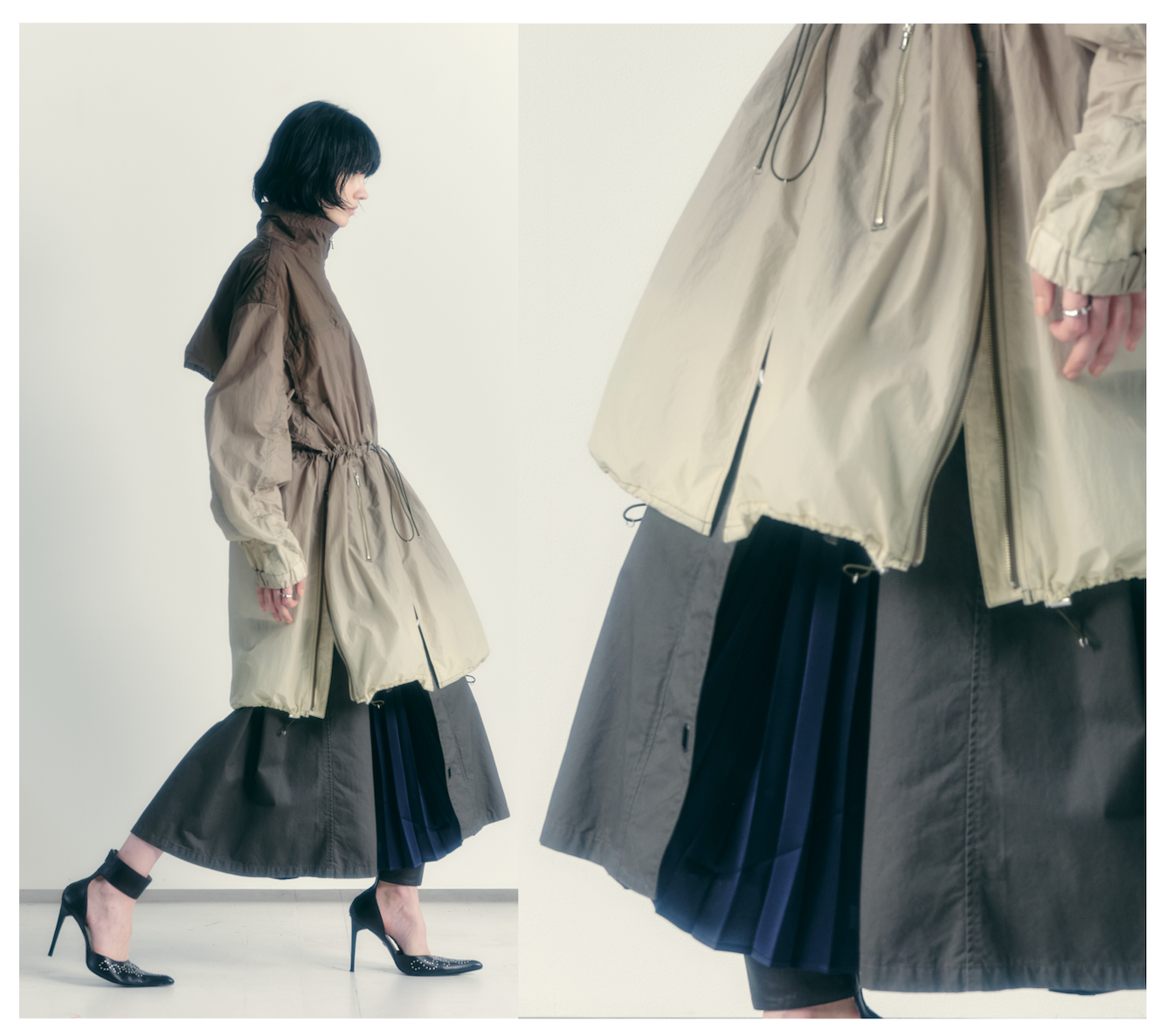 puckering active mods coat