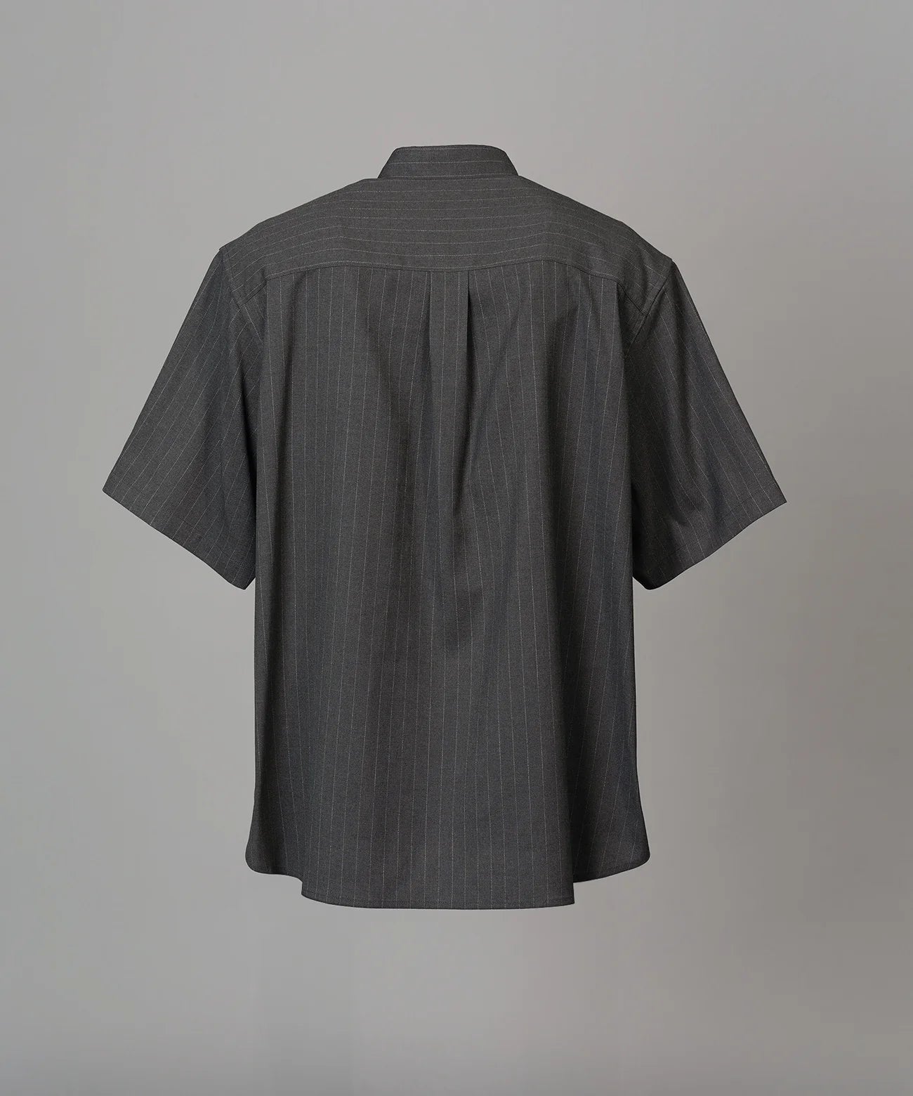 airy striped gabardine prime-over short-sleeved shirt