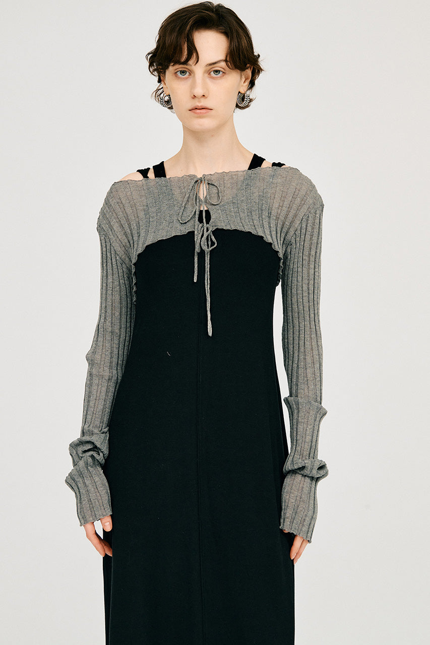 2way sheer rib bolero