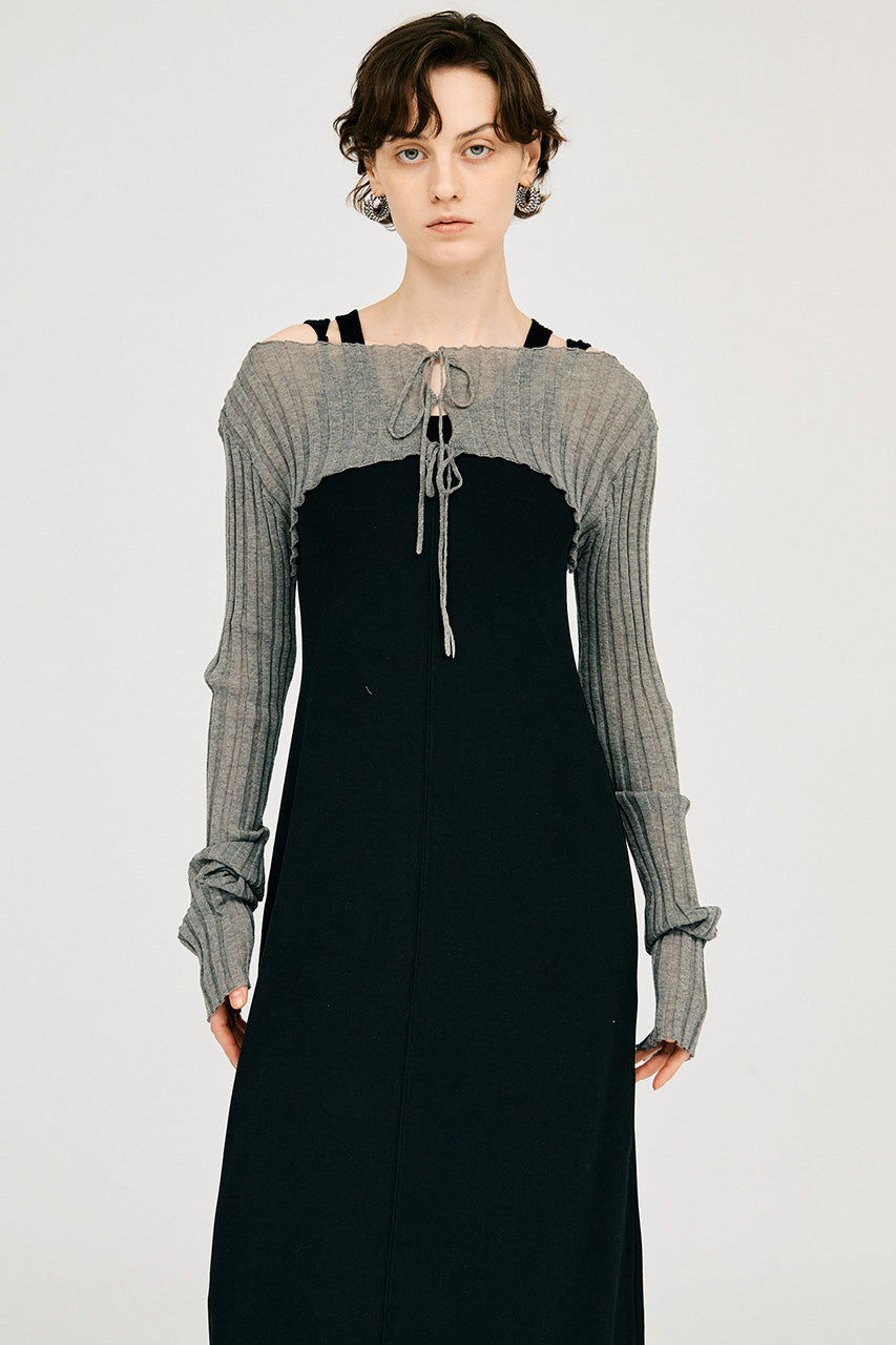 2way sheer rib bolero