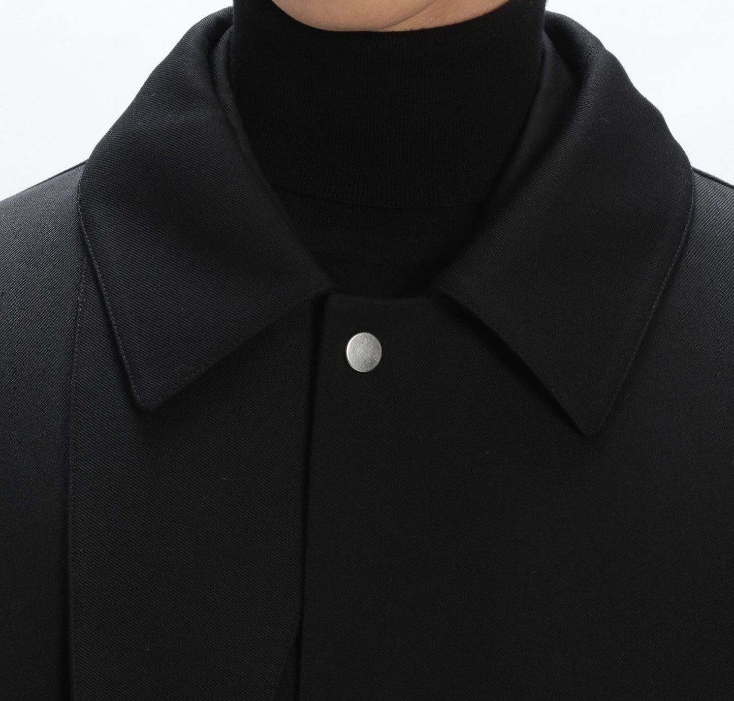 wool stainless steel collar coat