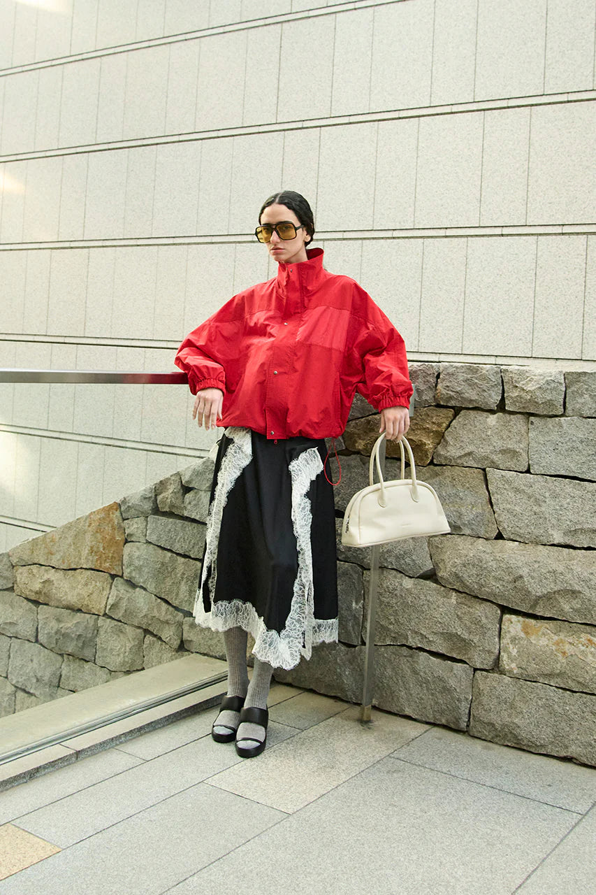 square pattern skirt op