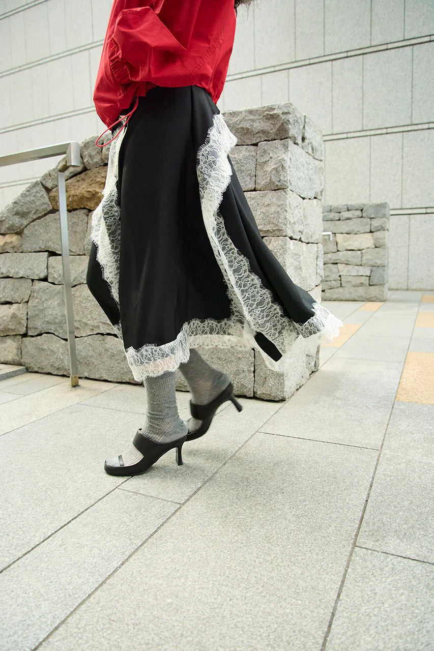 square pattern skirt op