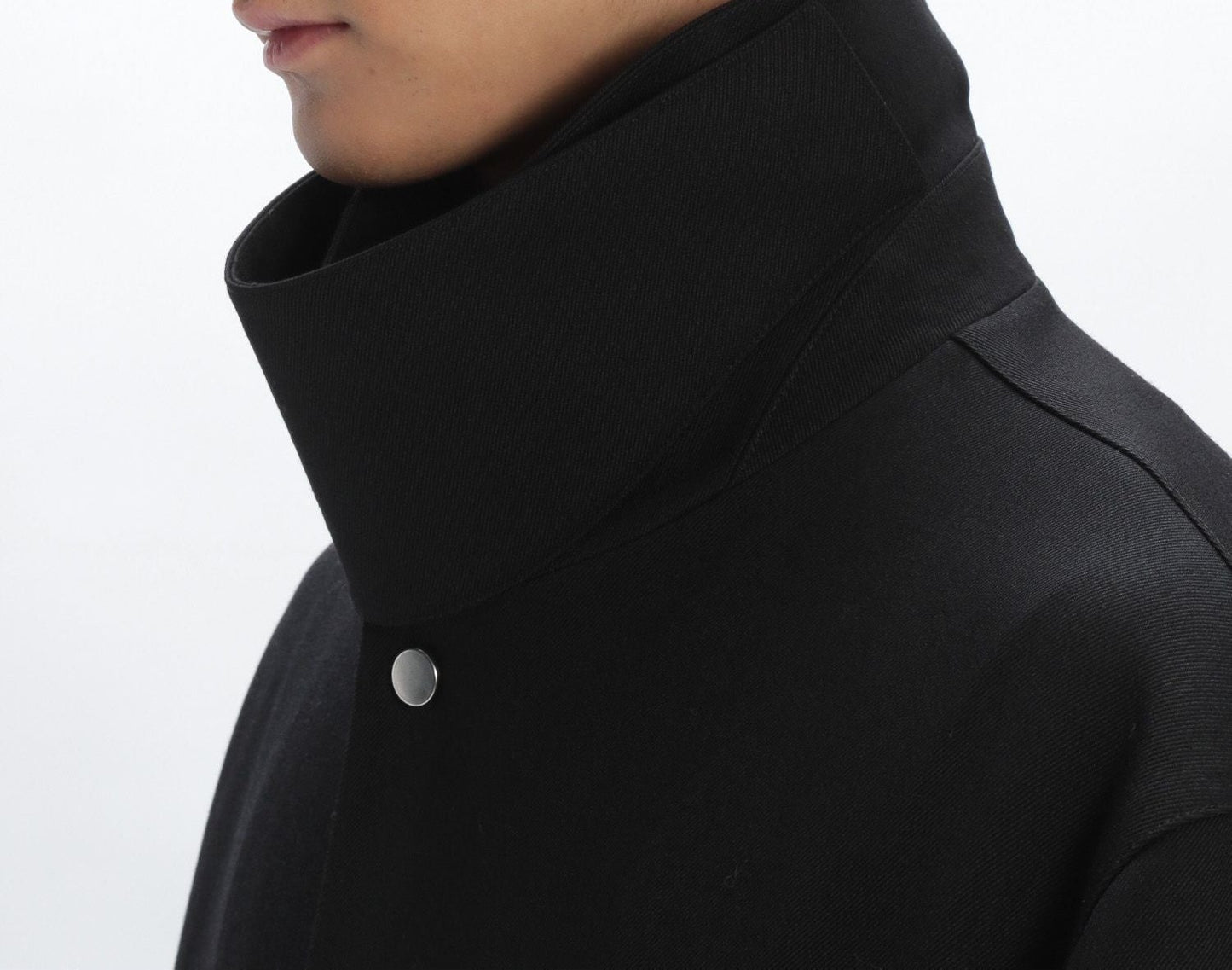 wool stainless steel collar coat