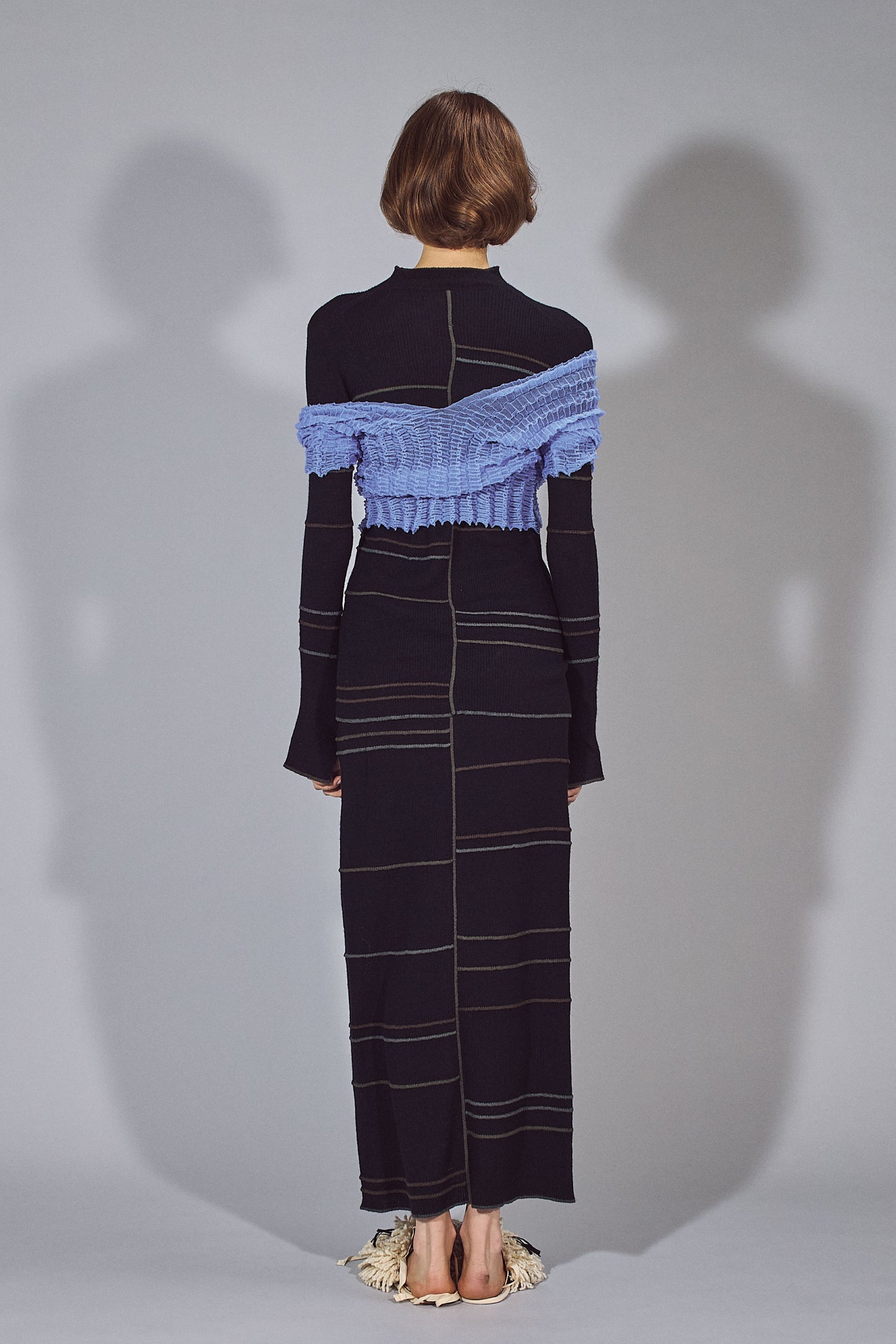 sheer wavy pullover
