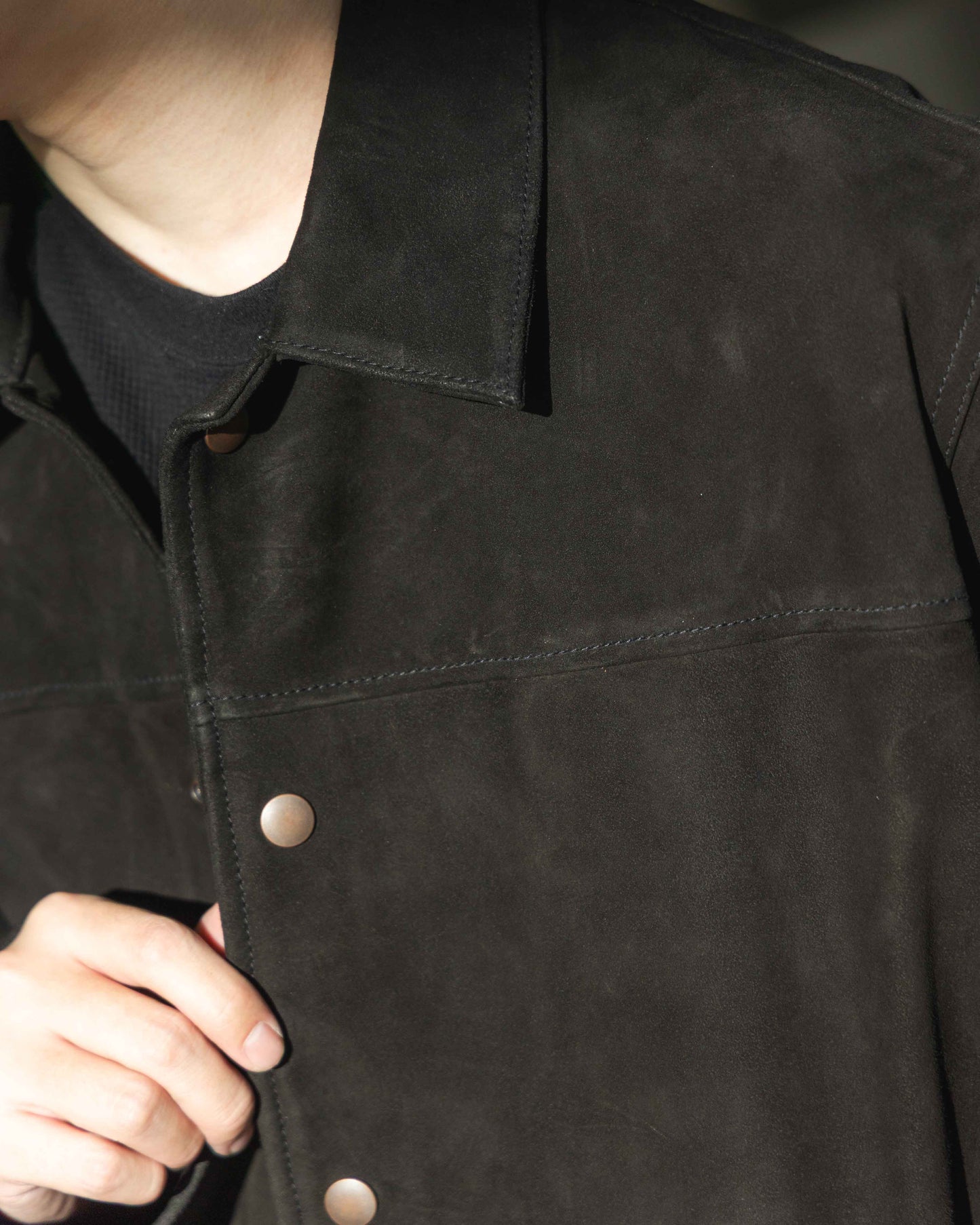 leather blouson jacket