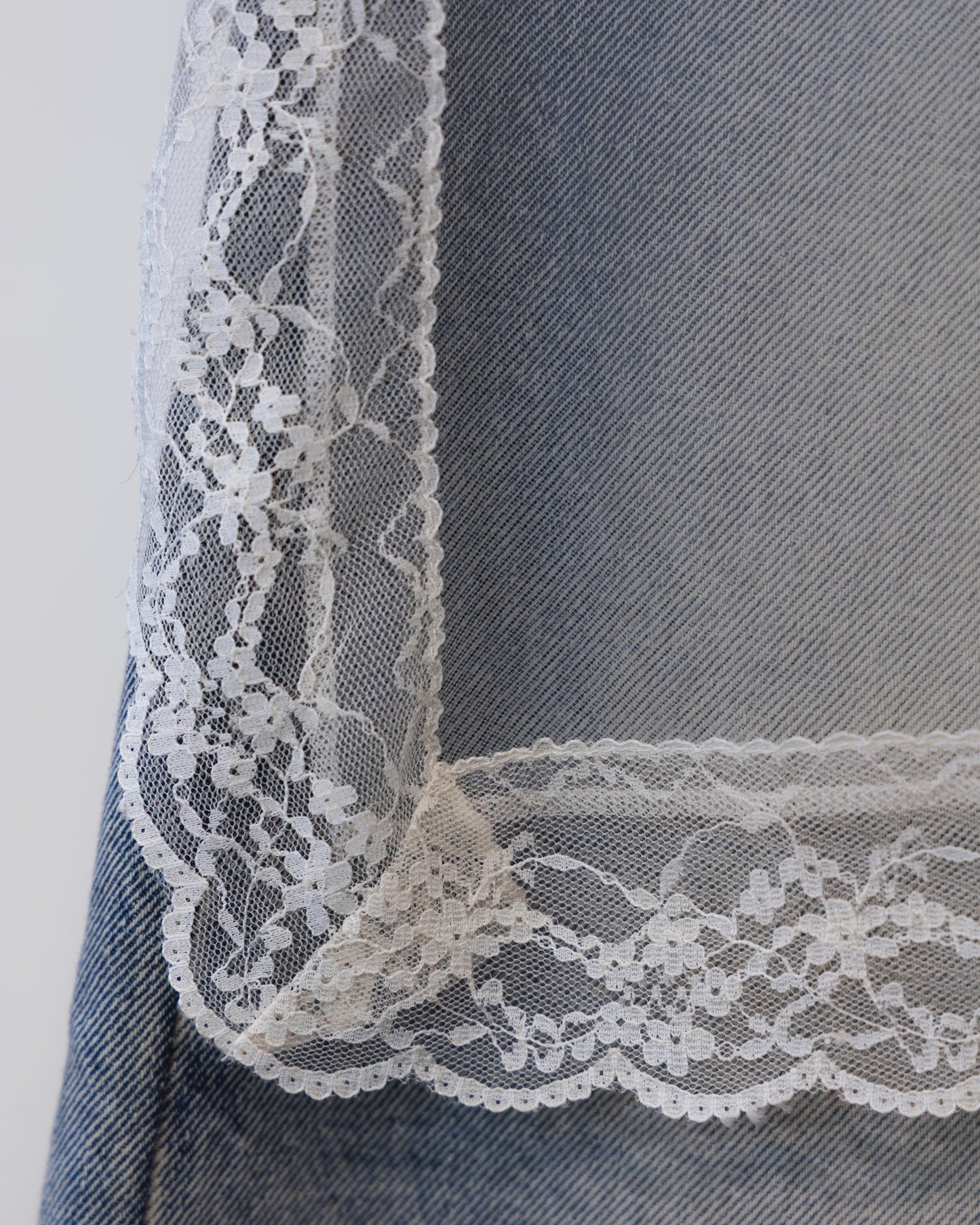 tulle skirt layered denim