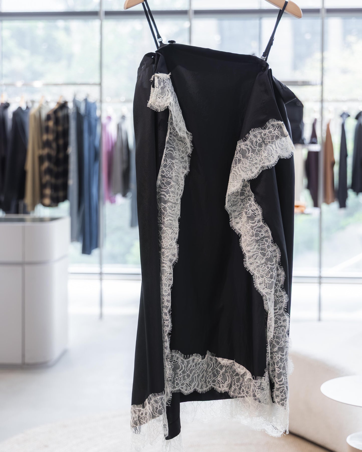 square pattern skirt op