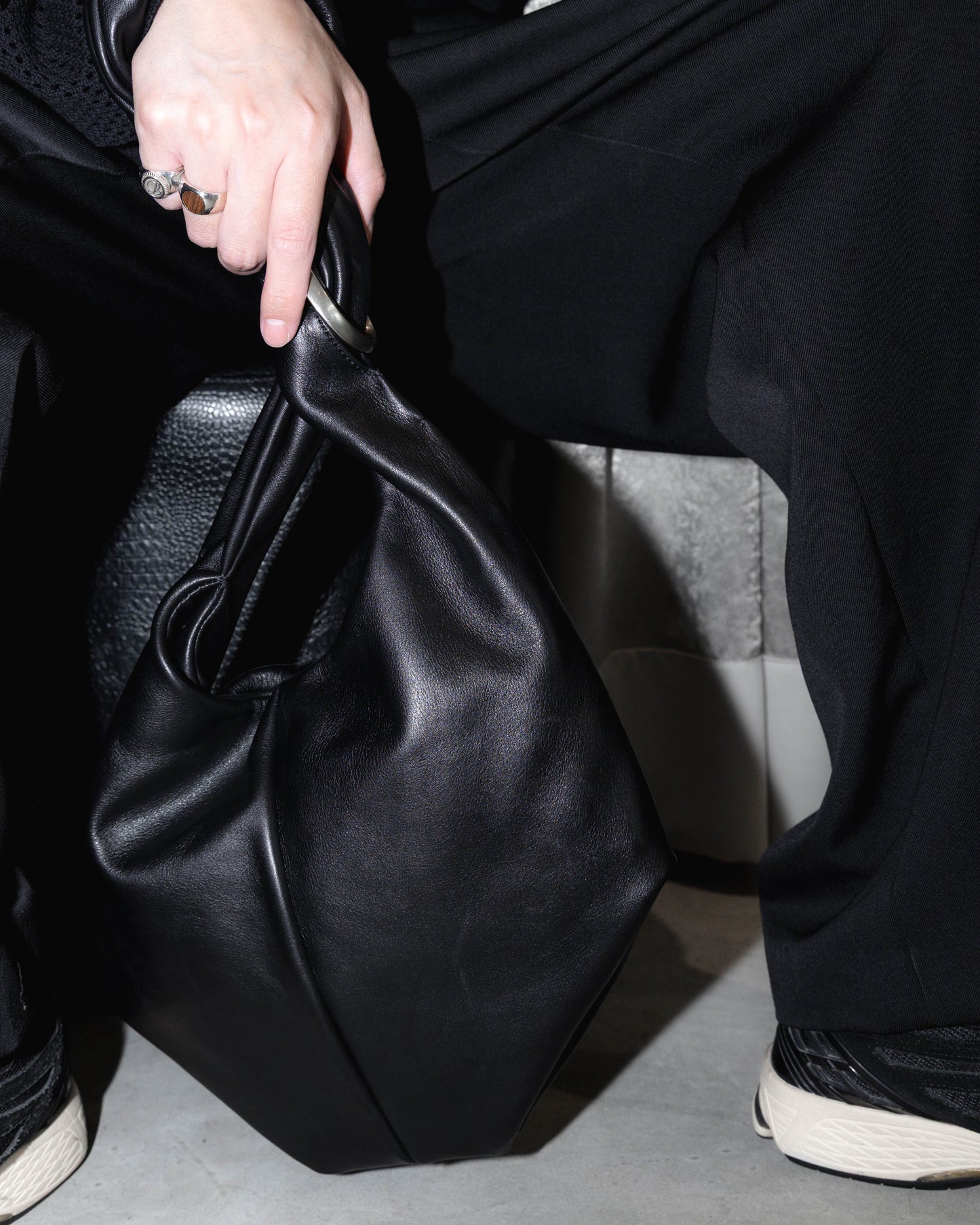 klein two way bag in smooth leather m