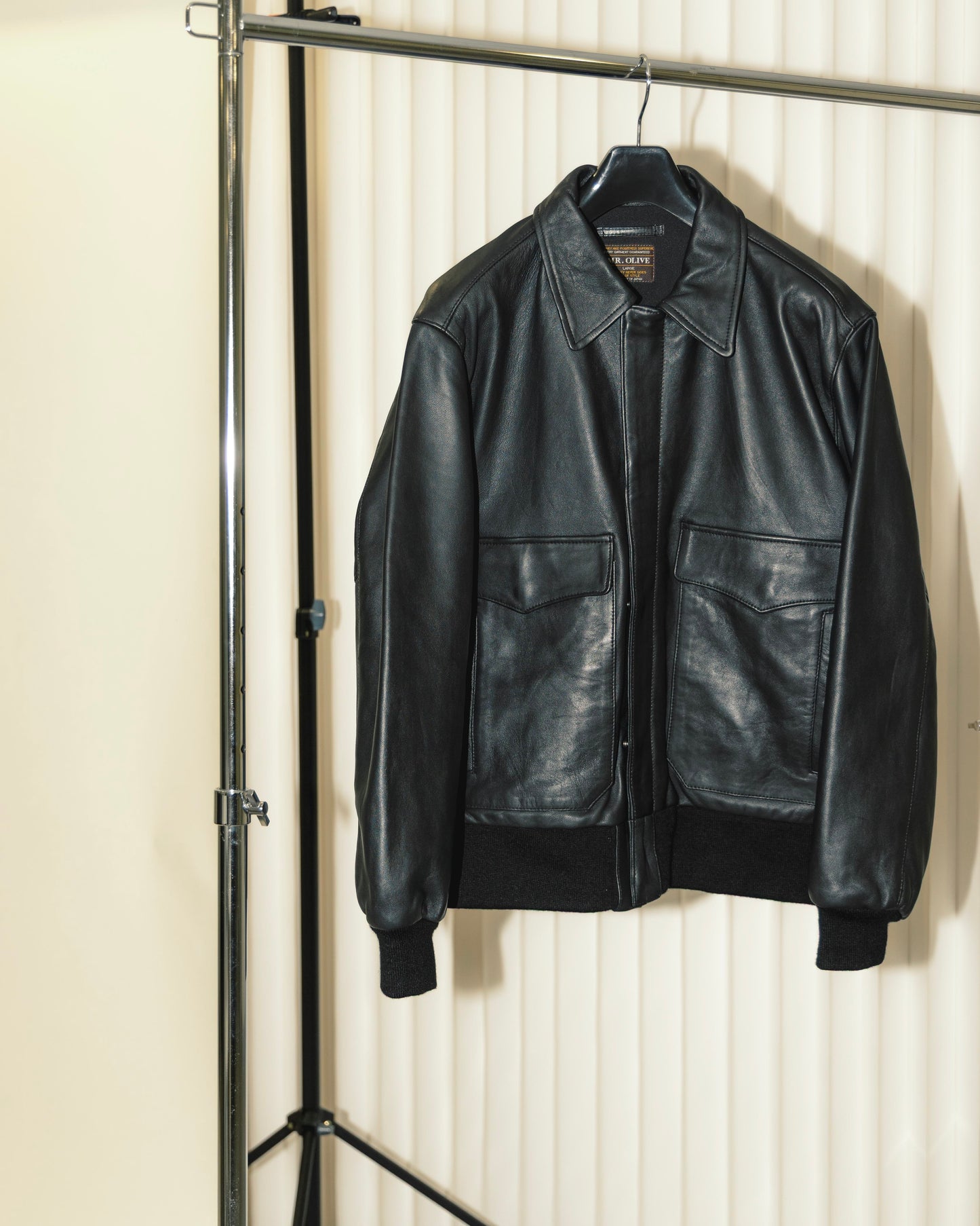 antique hair sheep leather light jacket