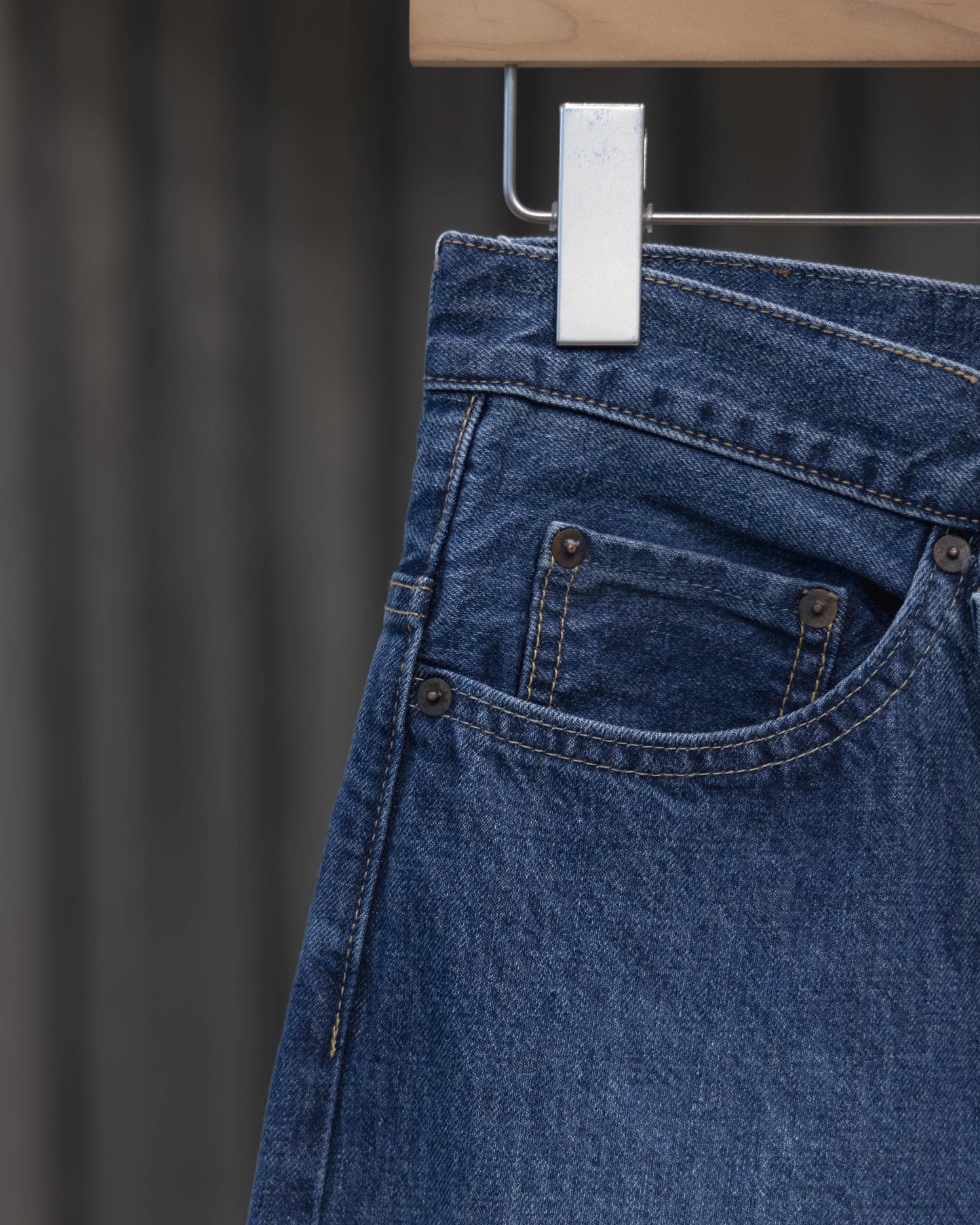 denim asymmetric pants